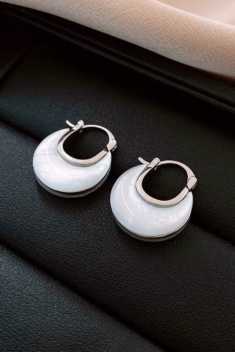 U-shaped bag mother-of-pearl earrings 868785939869 - COCOMELODY