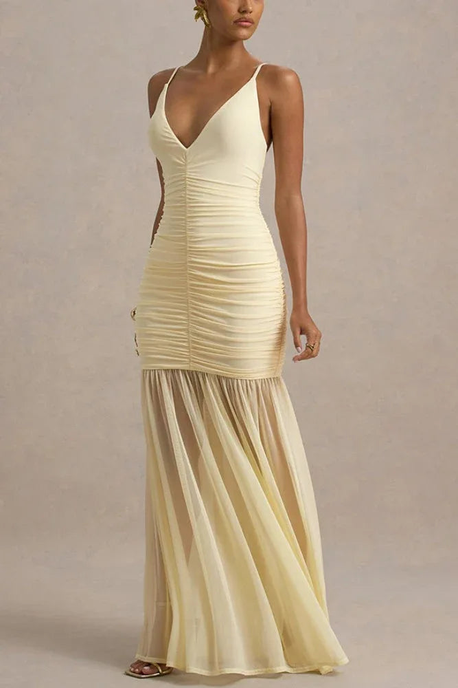 Mermaid Maxi Stretch Formal Evening Dresses COCOMELODY 937452234687, 7 Days / Yellow / S Mermaid Maxi Stretch Formal Evening Dresses COCOMELODY 937452234687, 7 Days / Yellow / S