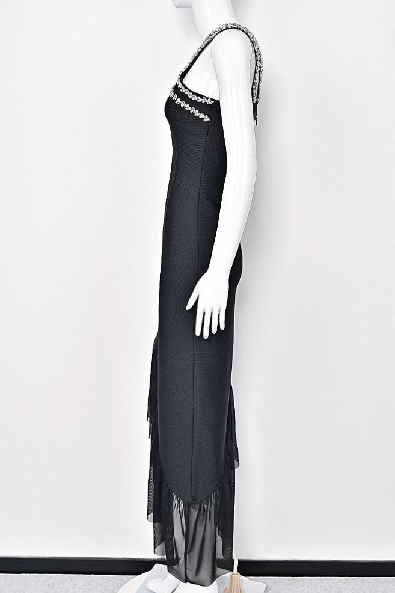 Bandage evening dress irregular flanged hip wrap Hottiecocktail dress 821061402795 - COCOMELODY