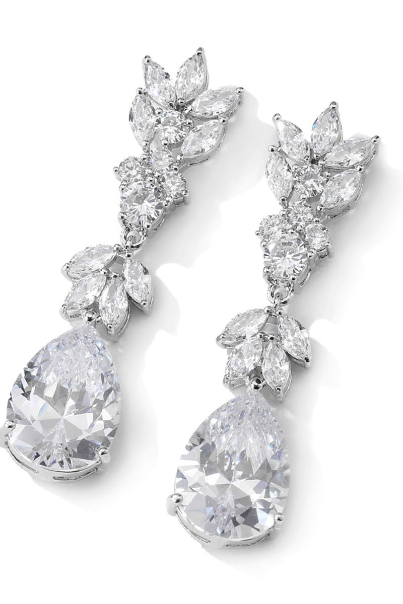Luxury Teardrop Drop Long Dangle Marquise Leaf Earrings 636326799698