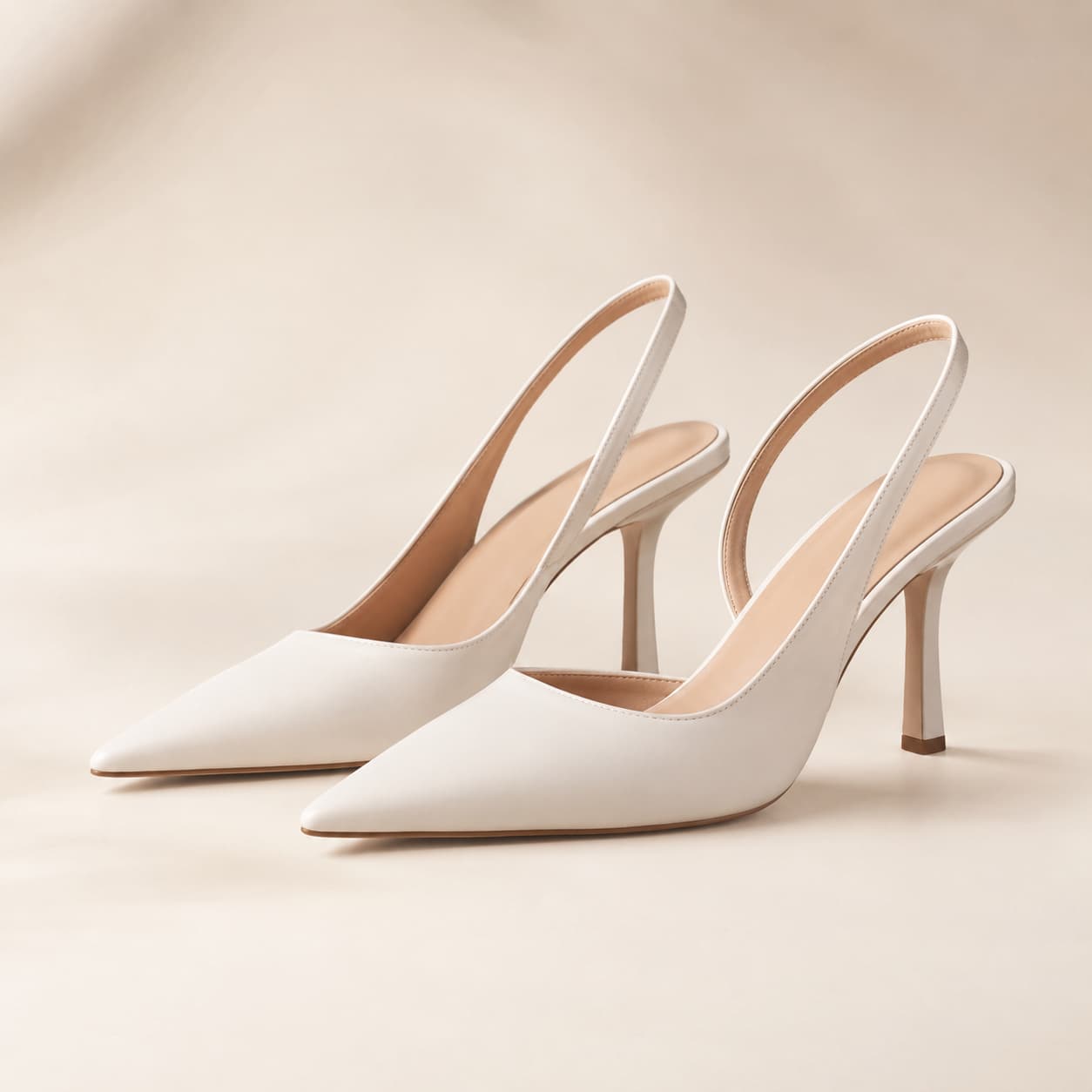 Pointed Toe Slingback Pumps Ankle Strap Elegant Heel Shoes 1025693605260