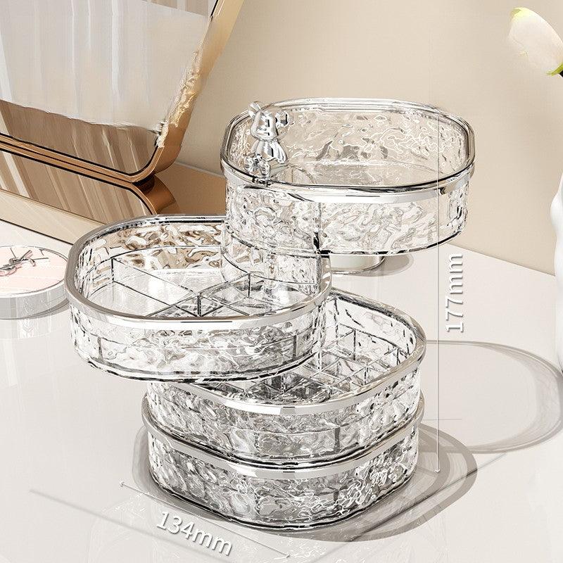 Rotating multi-layer earrings and hair accessories storage box 779206160602 - COCOMELODY