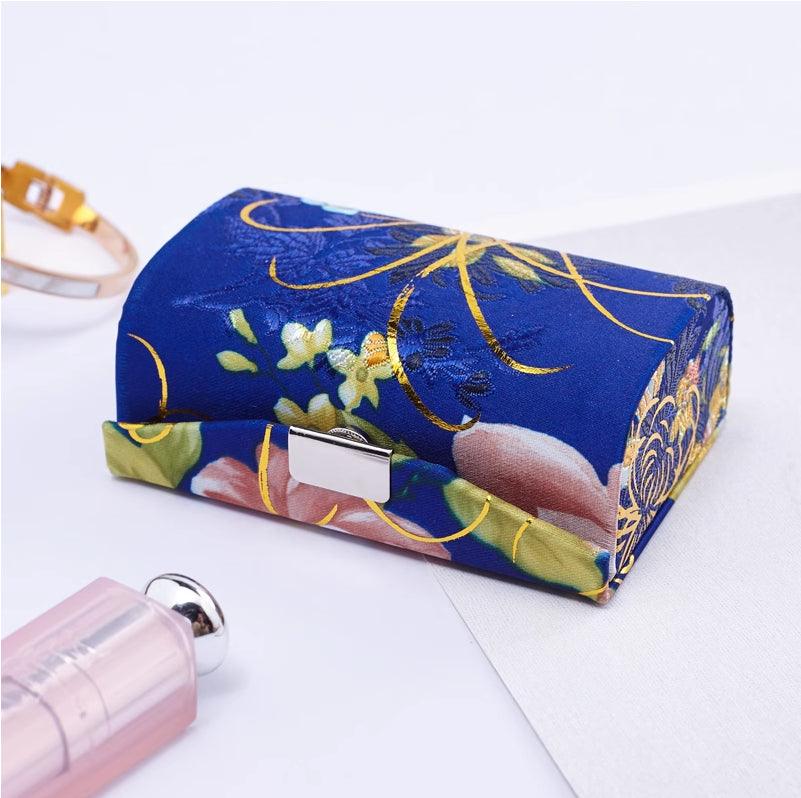 Featured brocade embroidery lipstick case Chinese lipstick case with mirror 563187976000 - COCOMELODY