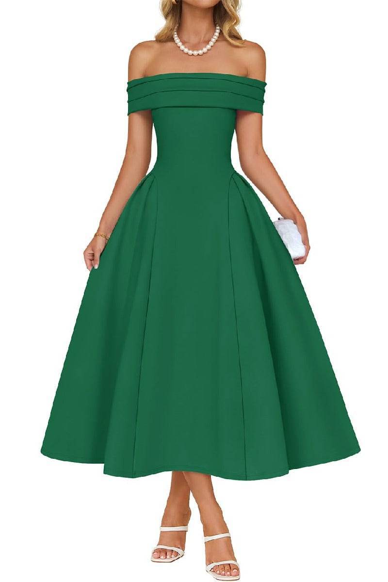 A-Line Midi Satin Formal Wedding Guest Dress Off the Shoulder Elegant Semi-Formal Dress COCOMELODY B0DS8NJRR3, 7 Days / Green / Small A-Line Midi Satin Formal Wedding Guest Dress Off the Shoulder Elegant Semi-Formal Dress COCOMELODY B0DS8NJRR3, 7 Days / Green / Small
