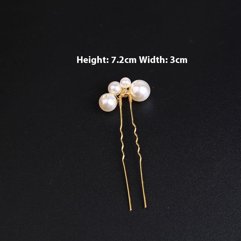 U-shaped Pearl Brida Hairpins 6 piece 684476301257 - COCOMELODY