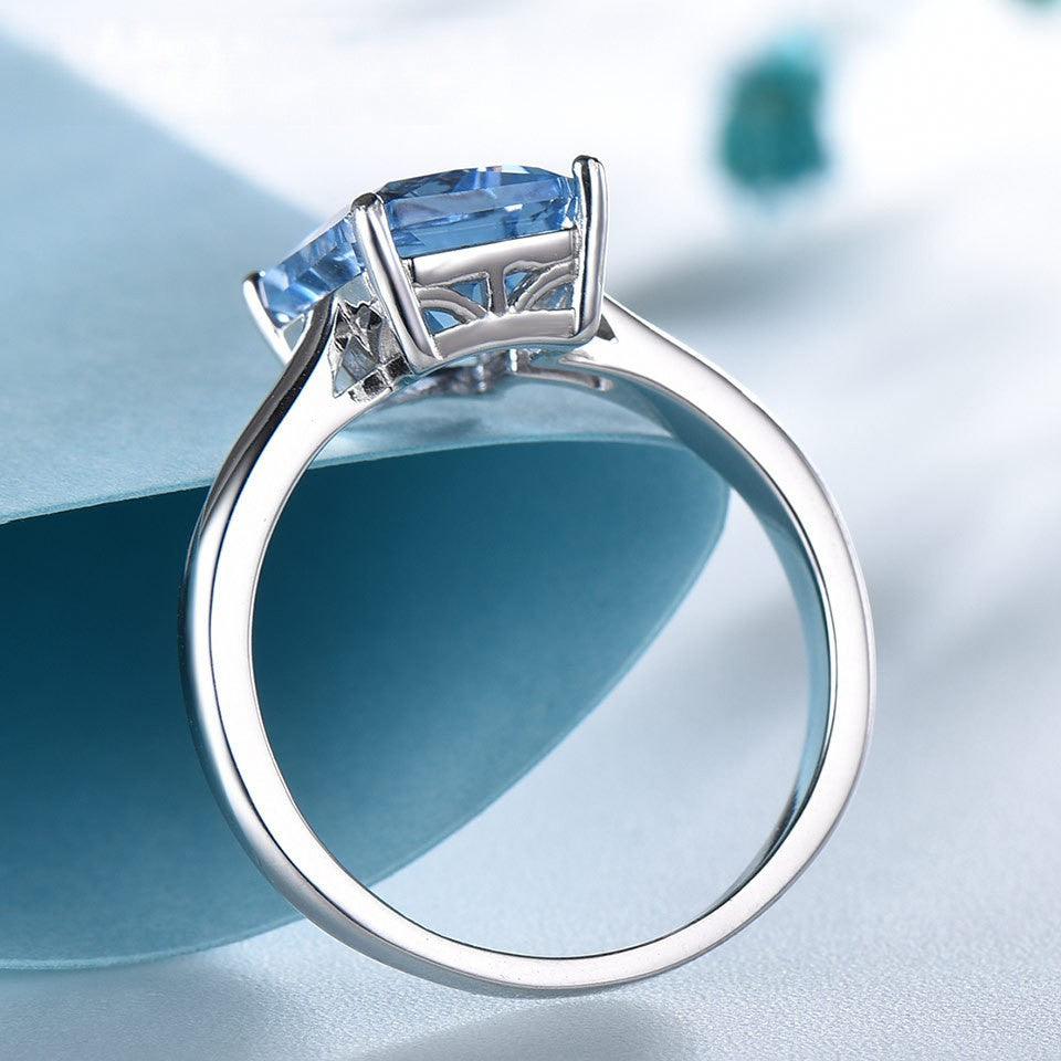 Nano aquamarine ring 616297054314 - COCOMELODY