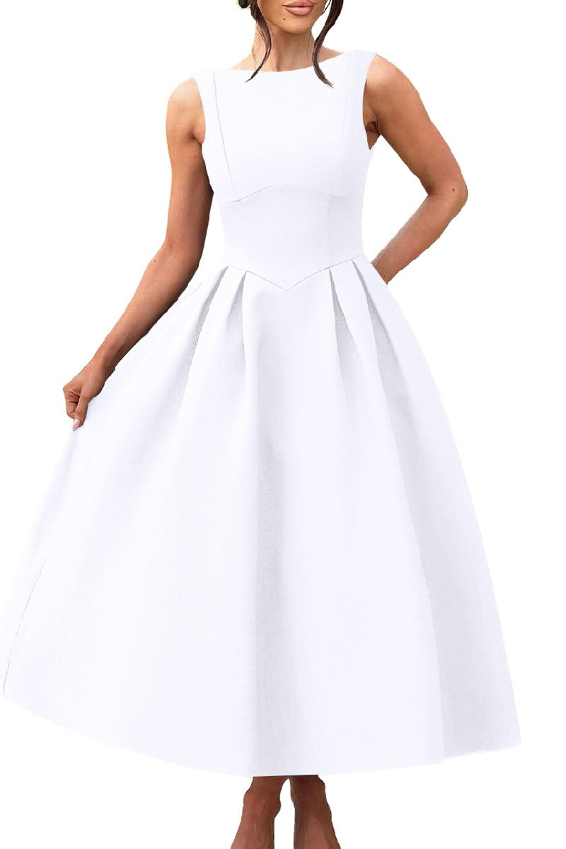 A-Line Midi Satin Formal Evening Dresses B0F4MVVXTZ