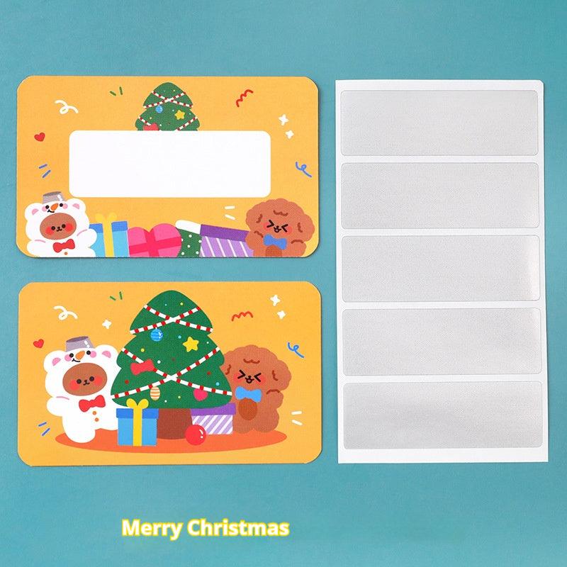 Christmas scratch card Creative handwritten card Friends gift wish card 763796107307 - COCOMELODY