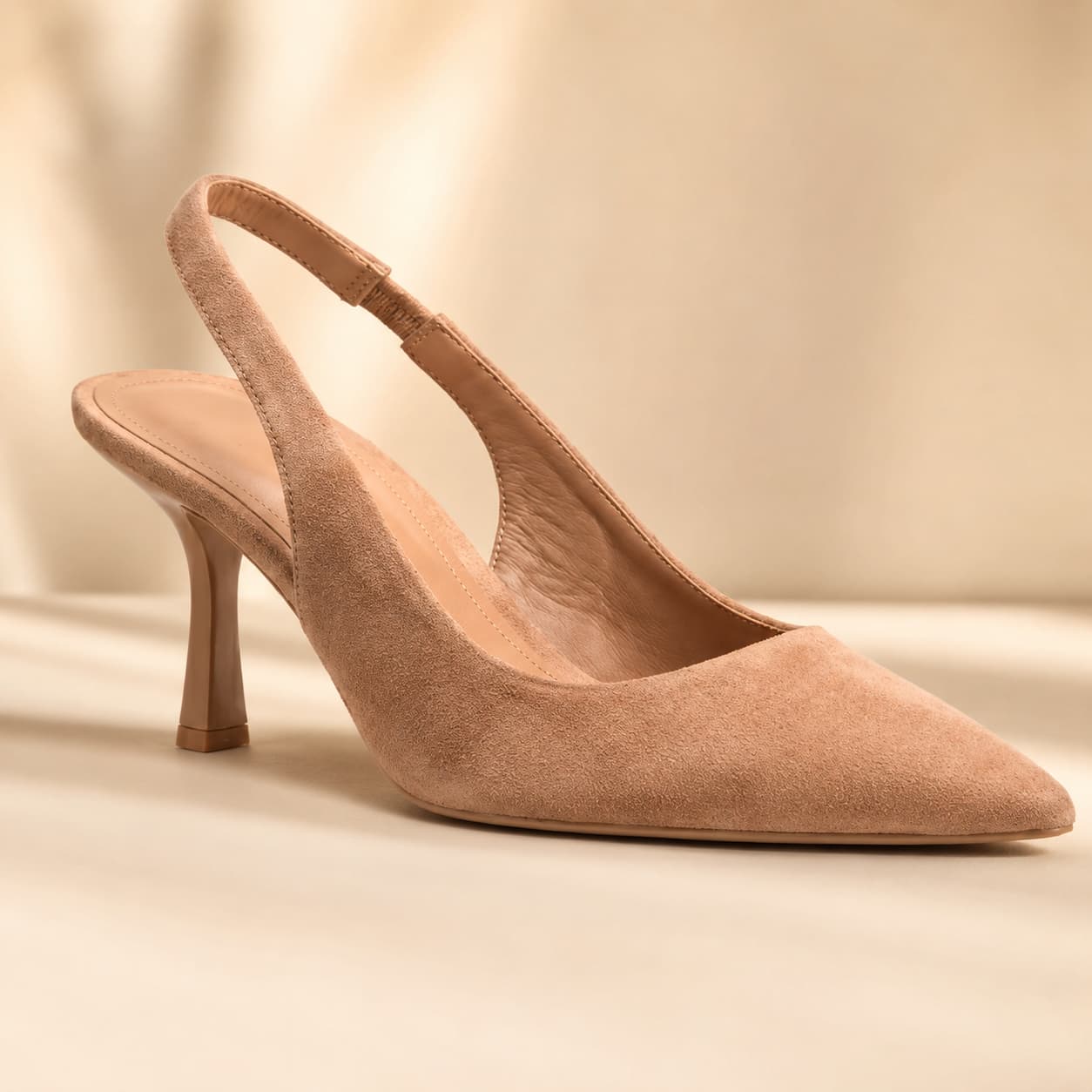 Pointed Toe Slingback Pumps Ankle Strap Elegant Heel Shoes 1025693605260