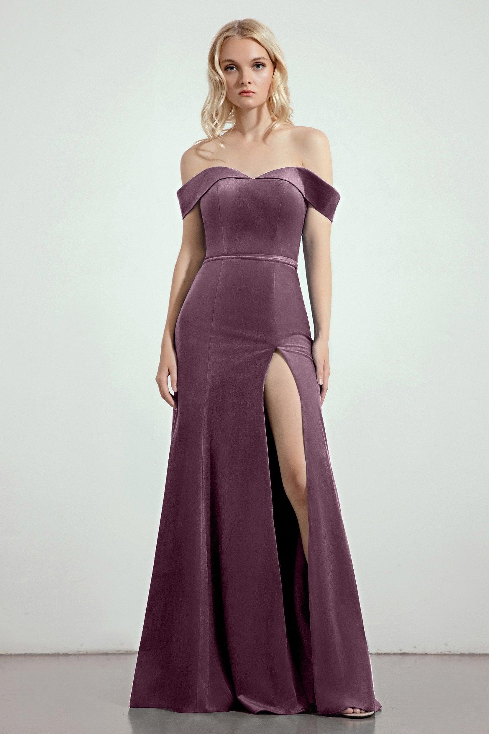 Trumpet-Mermaid Sweep-Brush Train Bridesmaid Dress Formal Dresses CB0271PS - COCOMELODY