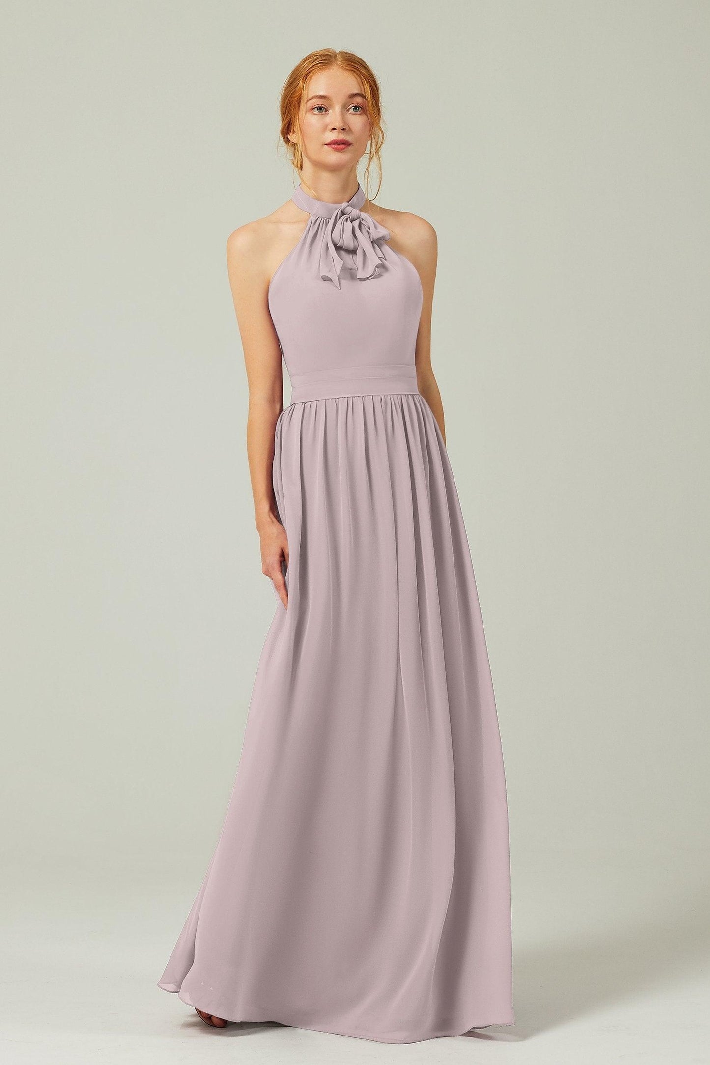 A-Line Floor Length Chiffon Bridesmaid Dress CB0295 - COCOMELODY