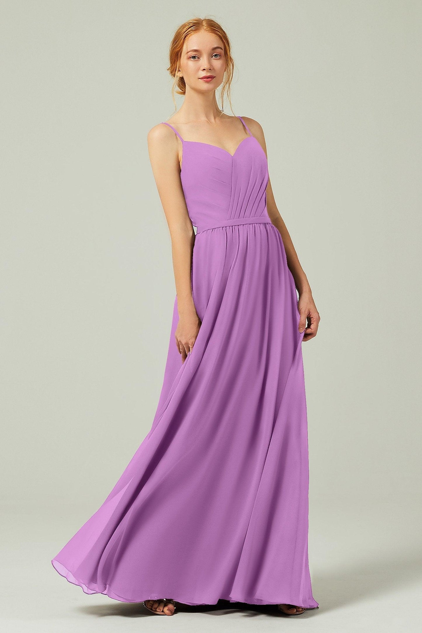 A-Line Floor Length Chiffon Bridesmaid Dress CB0296 - COCOMELODY