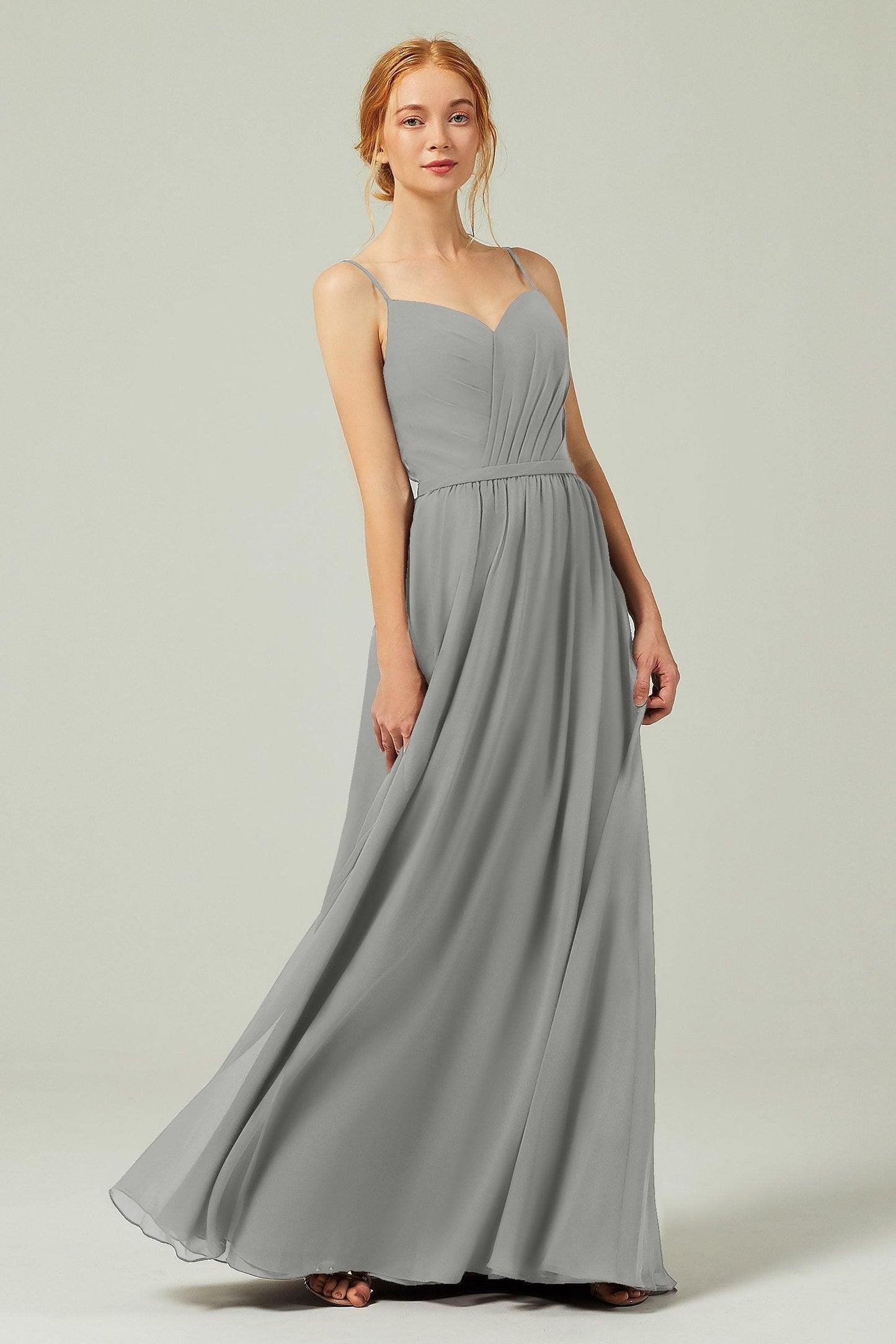 A-Line Floor Length Chiffon Bridesmaid Dress CB0296 - COCOMELODY