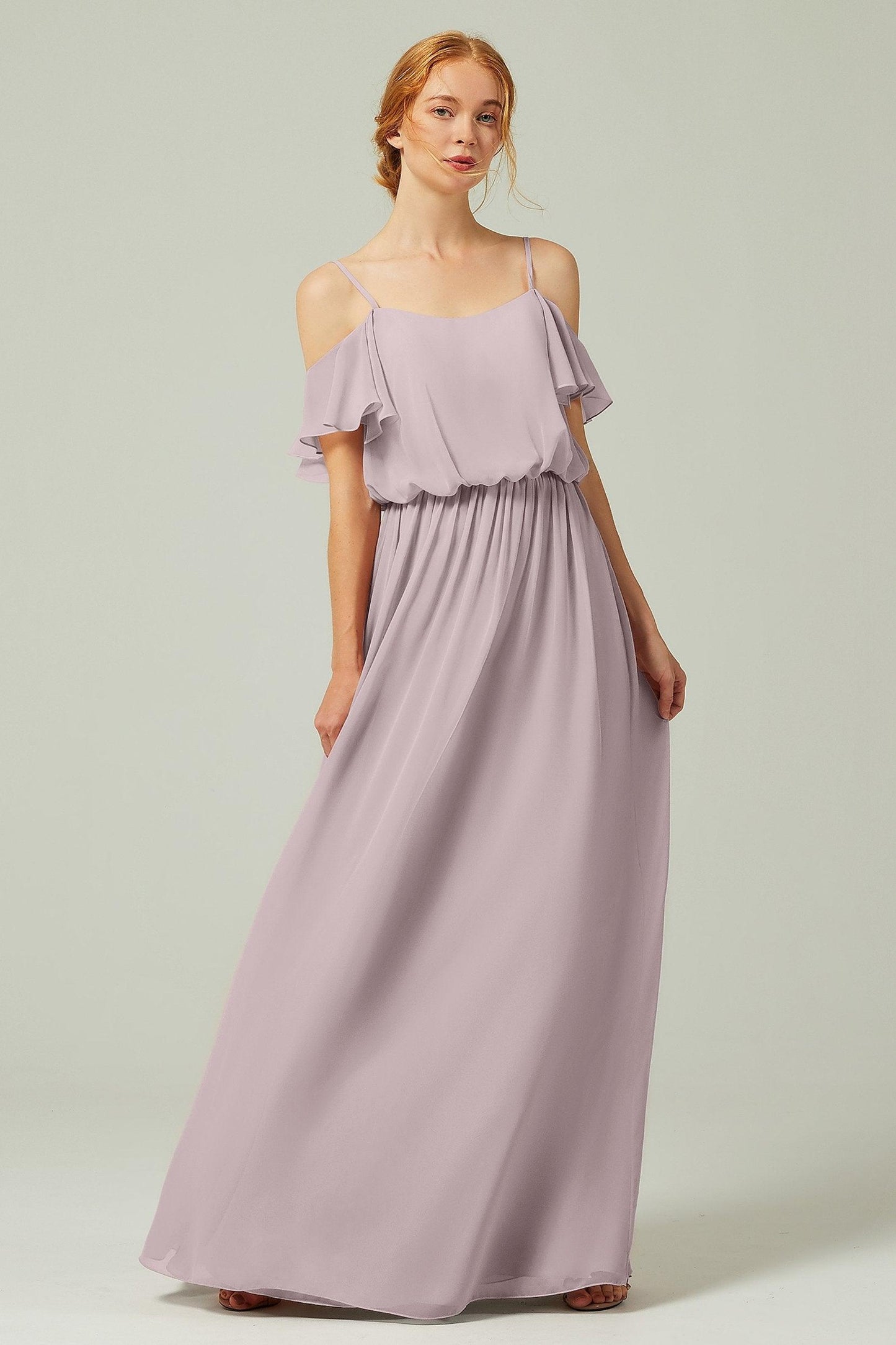 A-Line Floor Length Chiffon Bridesmaid Dress CB0300 - COCOMELODY