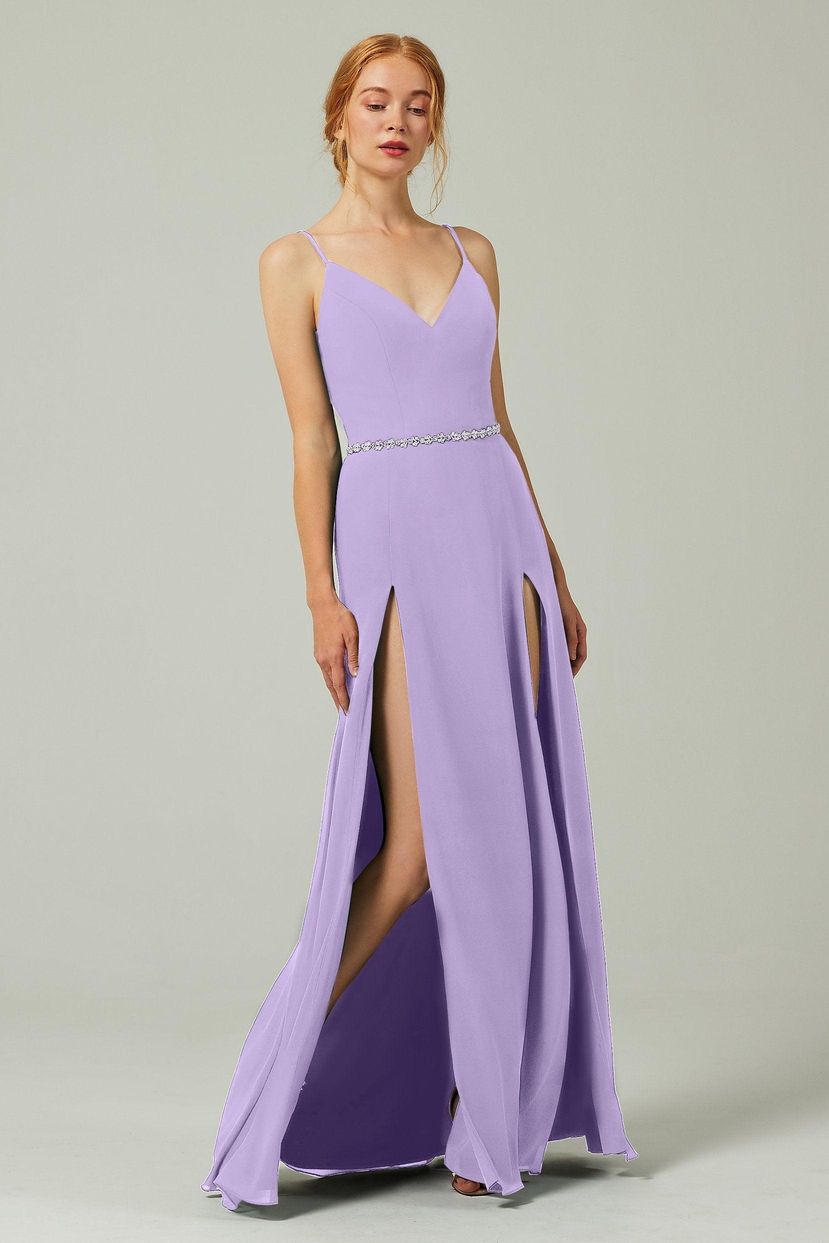 A-Line Floor Length Chiffon Bridesmaid Dress CB0321 - COCOMELODY