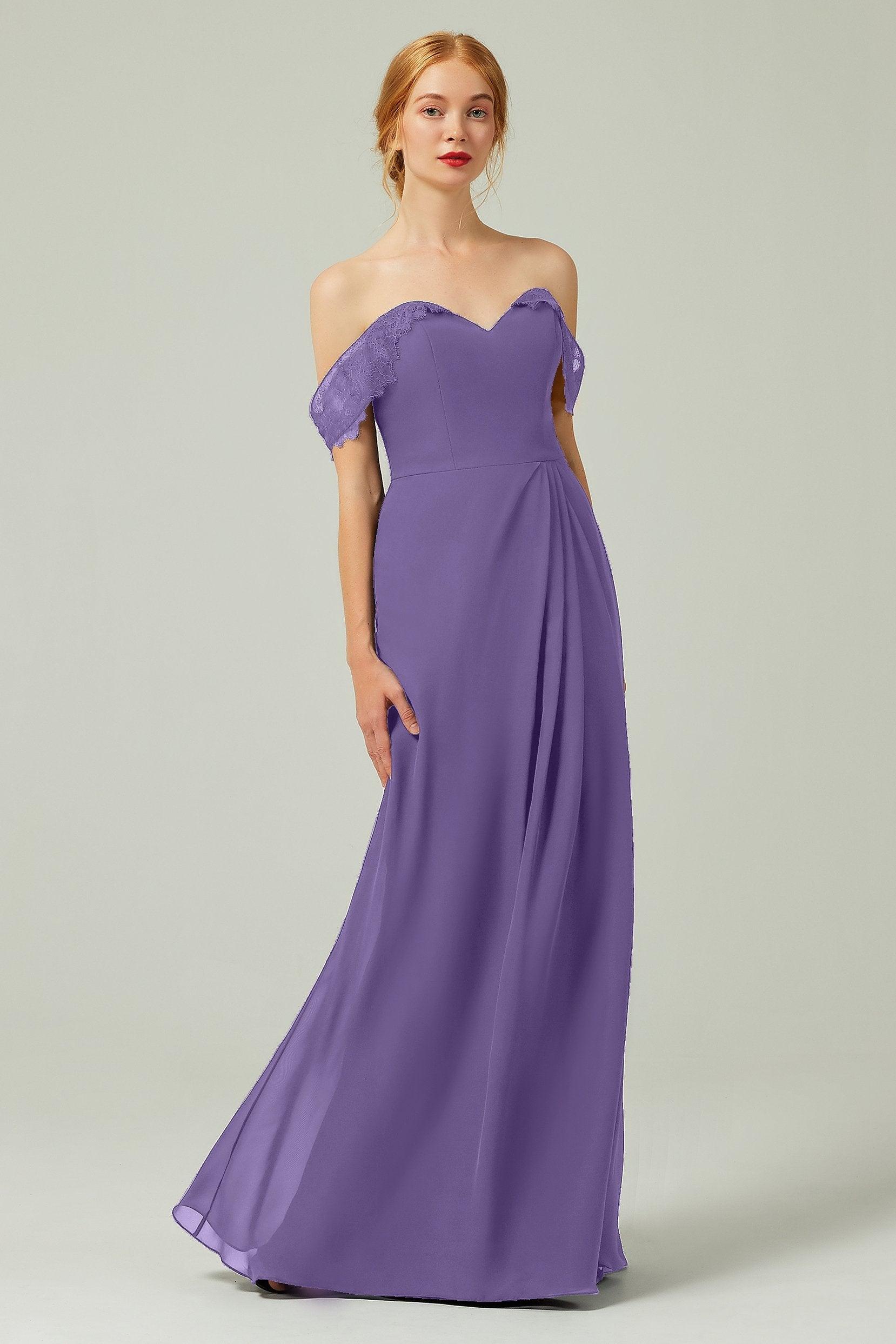 Sheath-Column Floor Length Chiffon Bridesmaid Dress Formal Dresses CB0338 - COCOMELODY