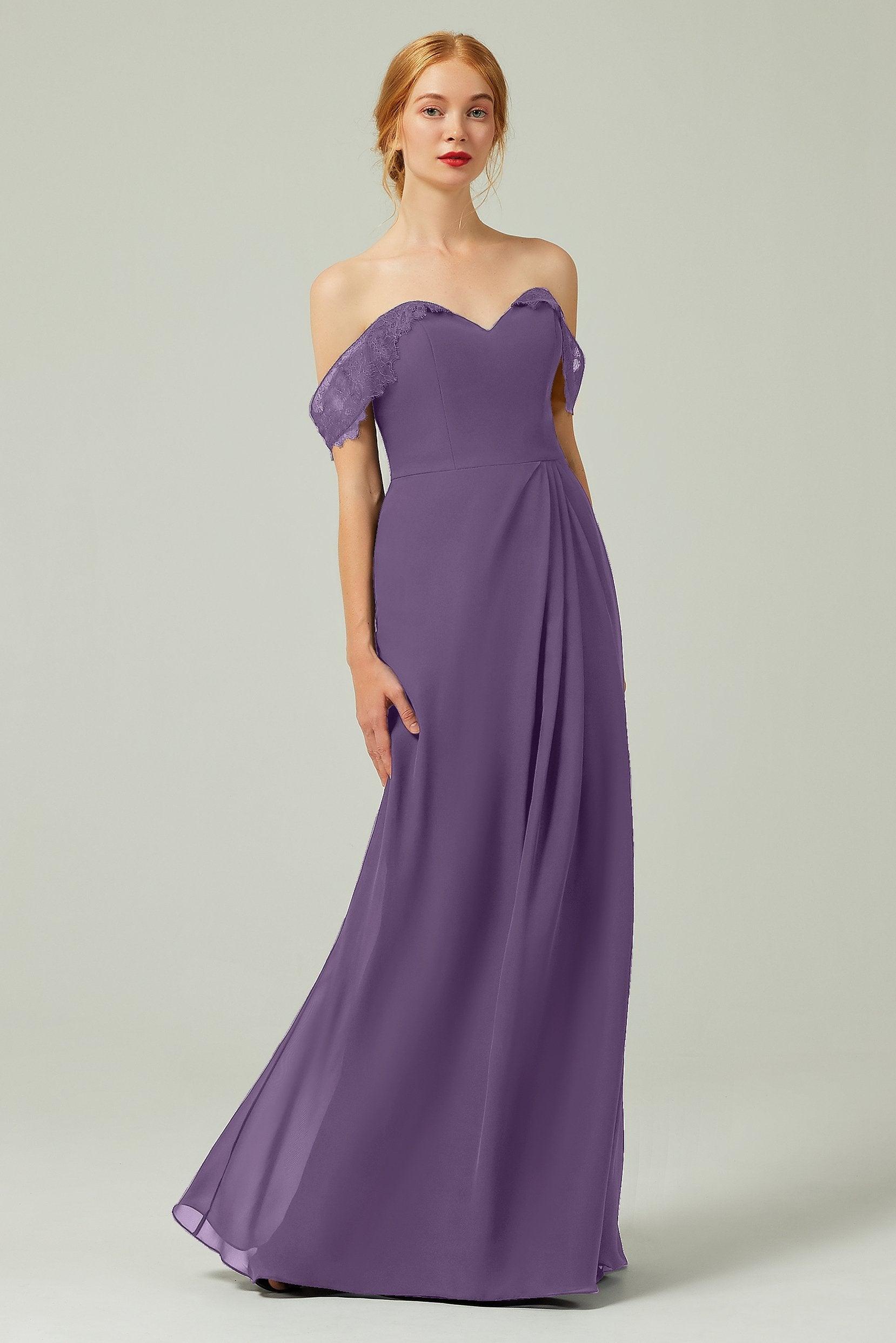 Sheath-Column Floor Length Chiffon Bridesmaid Dress Formal Dresses CB0338 - COCOMELODY
