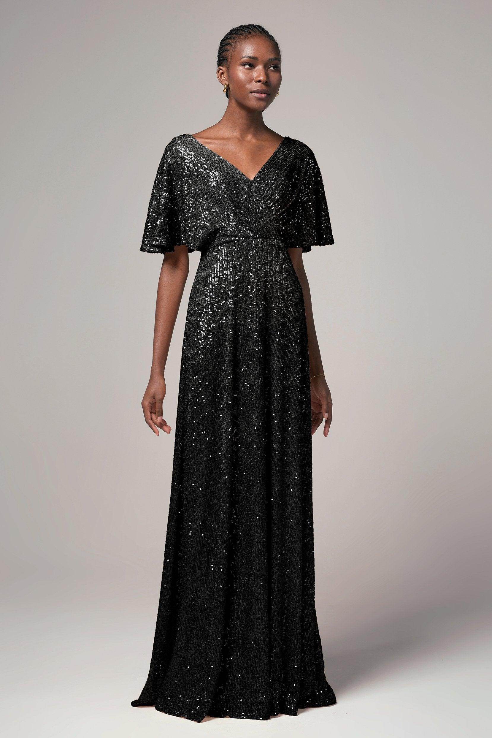 Sheath-Column Floor Length Sequined Dress CB0399 - COCOMELODY