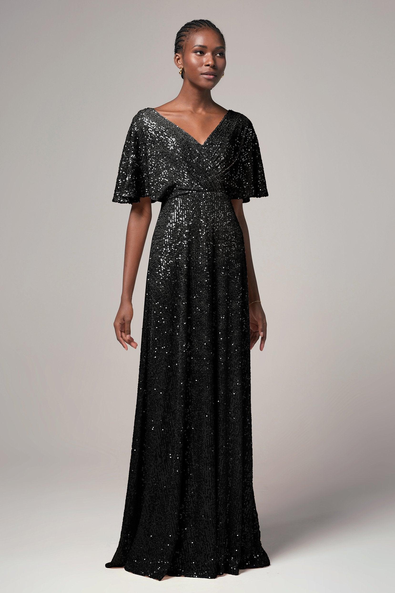 Sheath-Column Floor Length Sequined Dress CB0399 - COCOMELODY