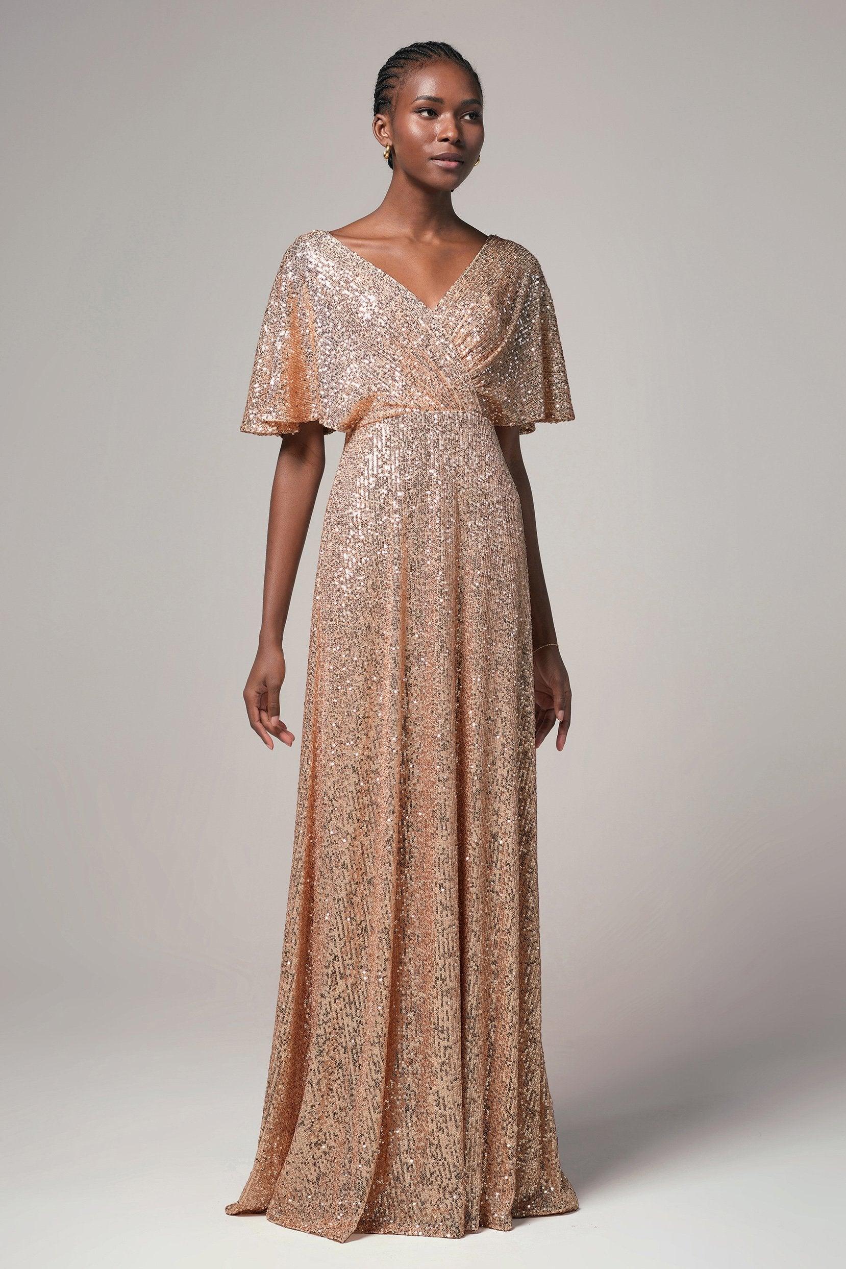 Sheath-Column Floor Length Sequined Dress CB0399 - COCOMELODY