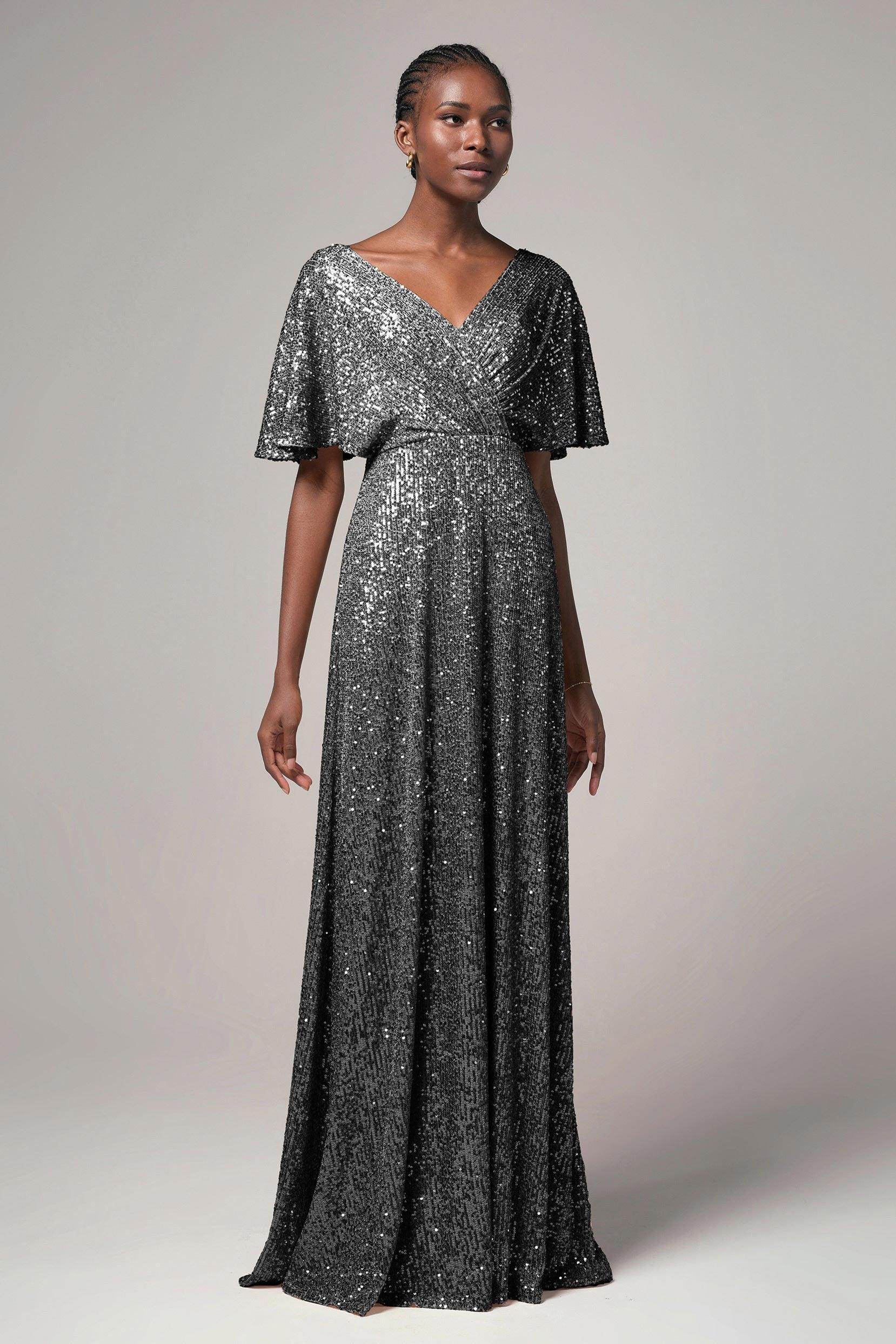 Sheath-Column Floor Length Sequined Dress CB0399 - COCOMELODY