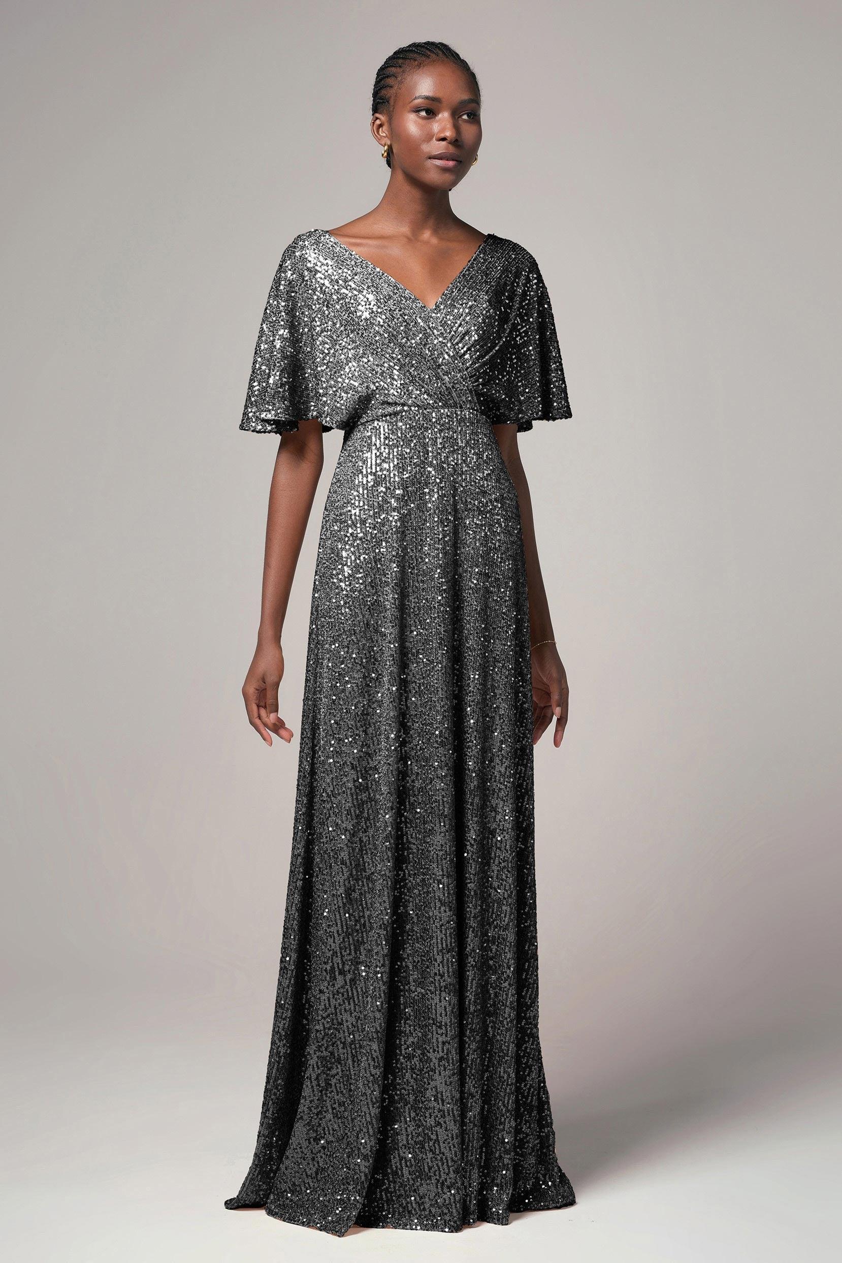Sheath-Column Floor Length Sequined Dress CB0399 - COCOMELODY