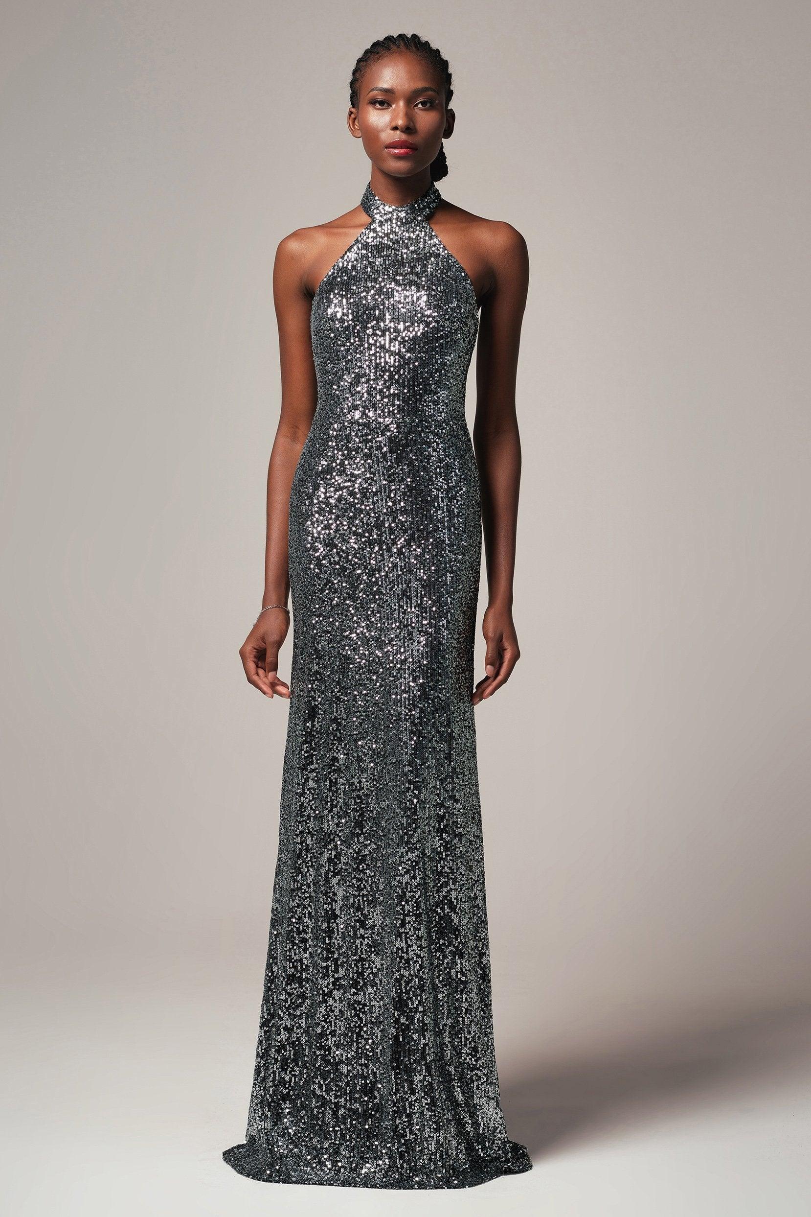 Sheath-Column Floor Length Sequined Dress CB0401 - COCOMELODY