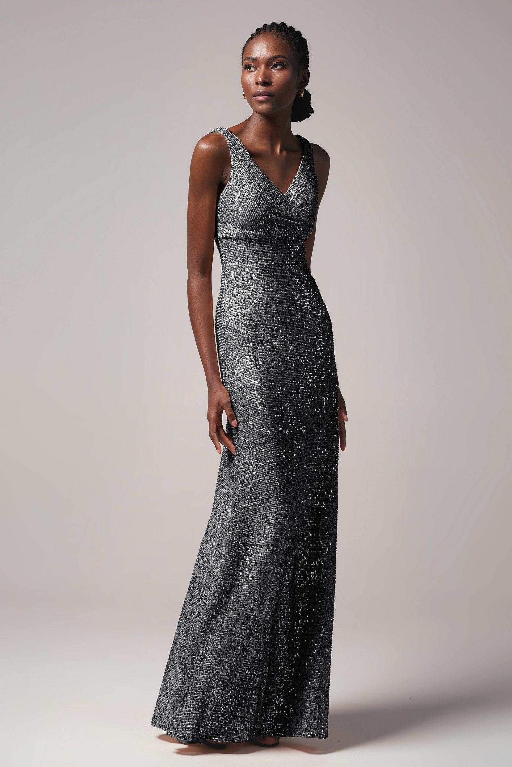 Sheath-Column Floor Length Sequined Dress CB0404 - COCOMELODY
