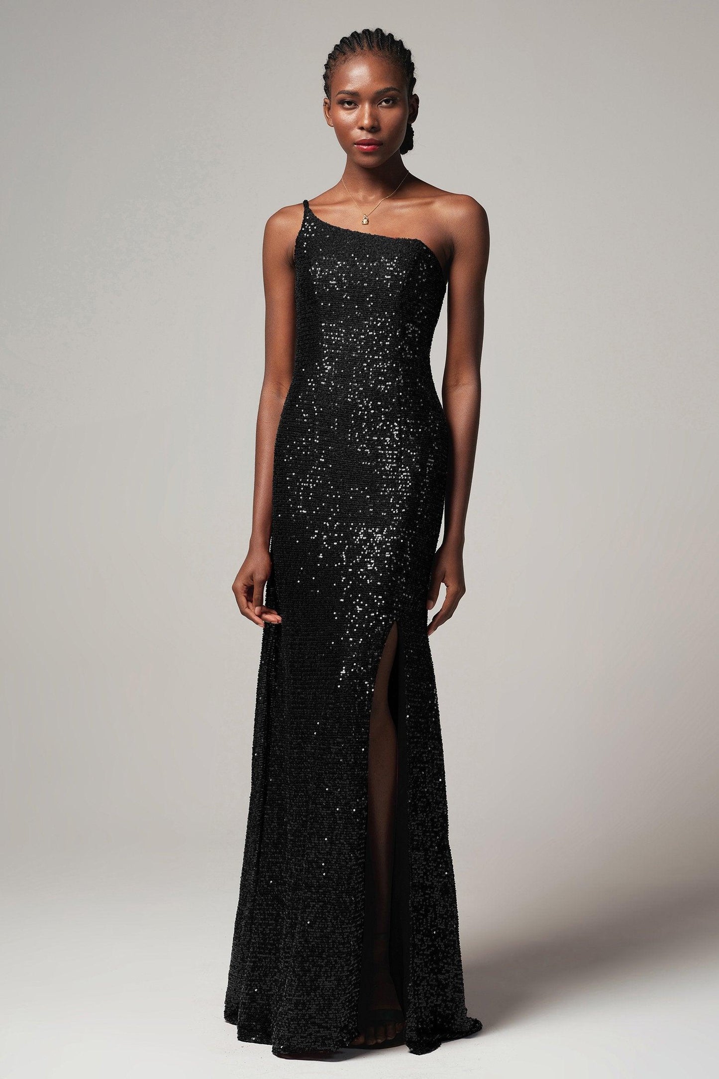 Trumpet-Mermaid Sweep-Brush Train Sequined Dress CB0406 - COCOMELODY