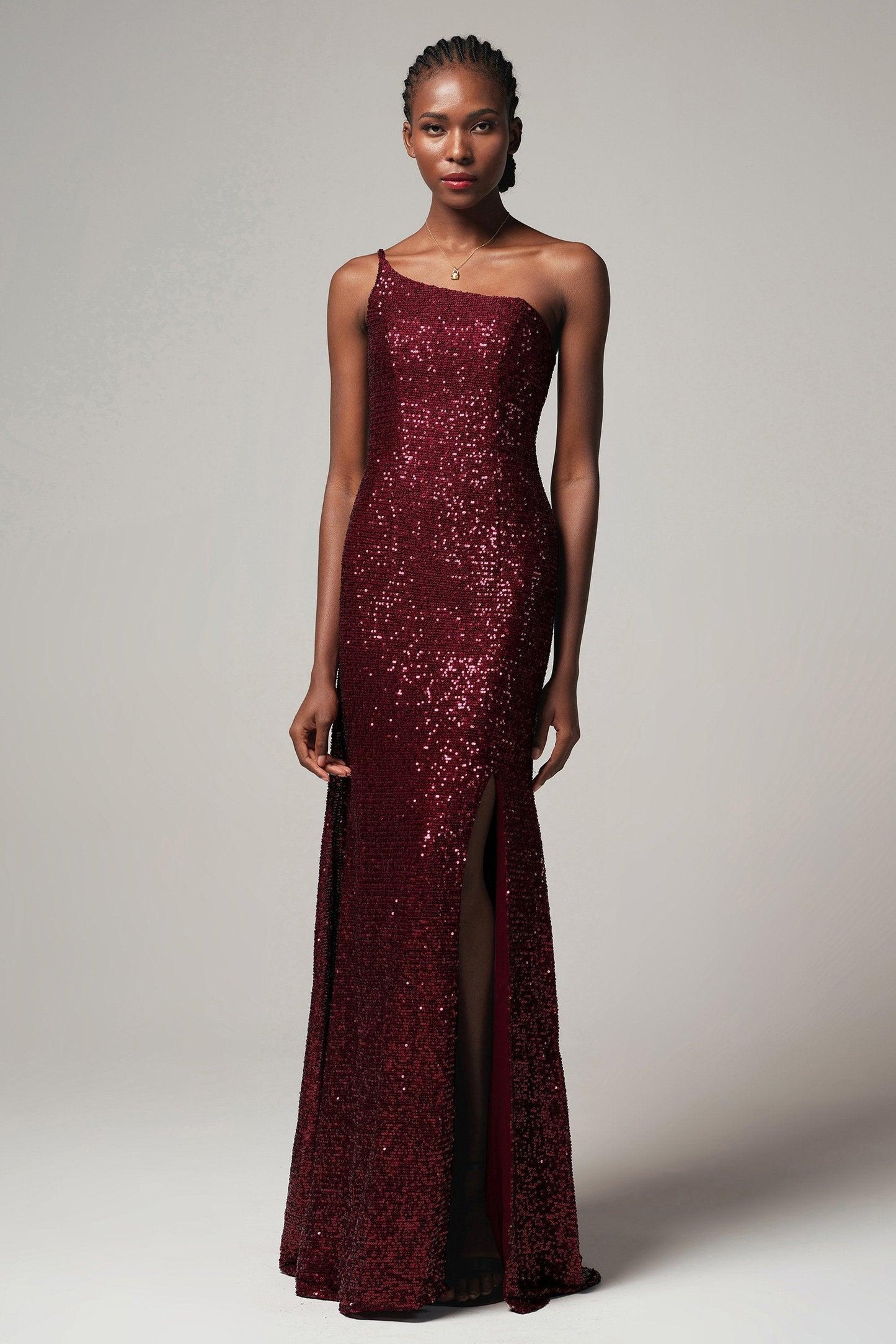 Trumpet-Mermaid Sweep-Brush Train Sequined Dress CB0406 - COCOMELODY