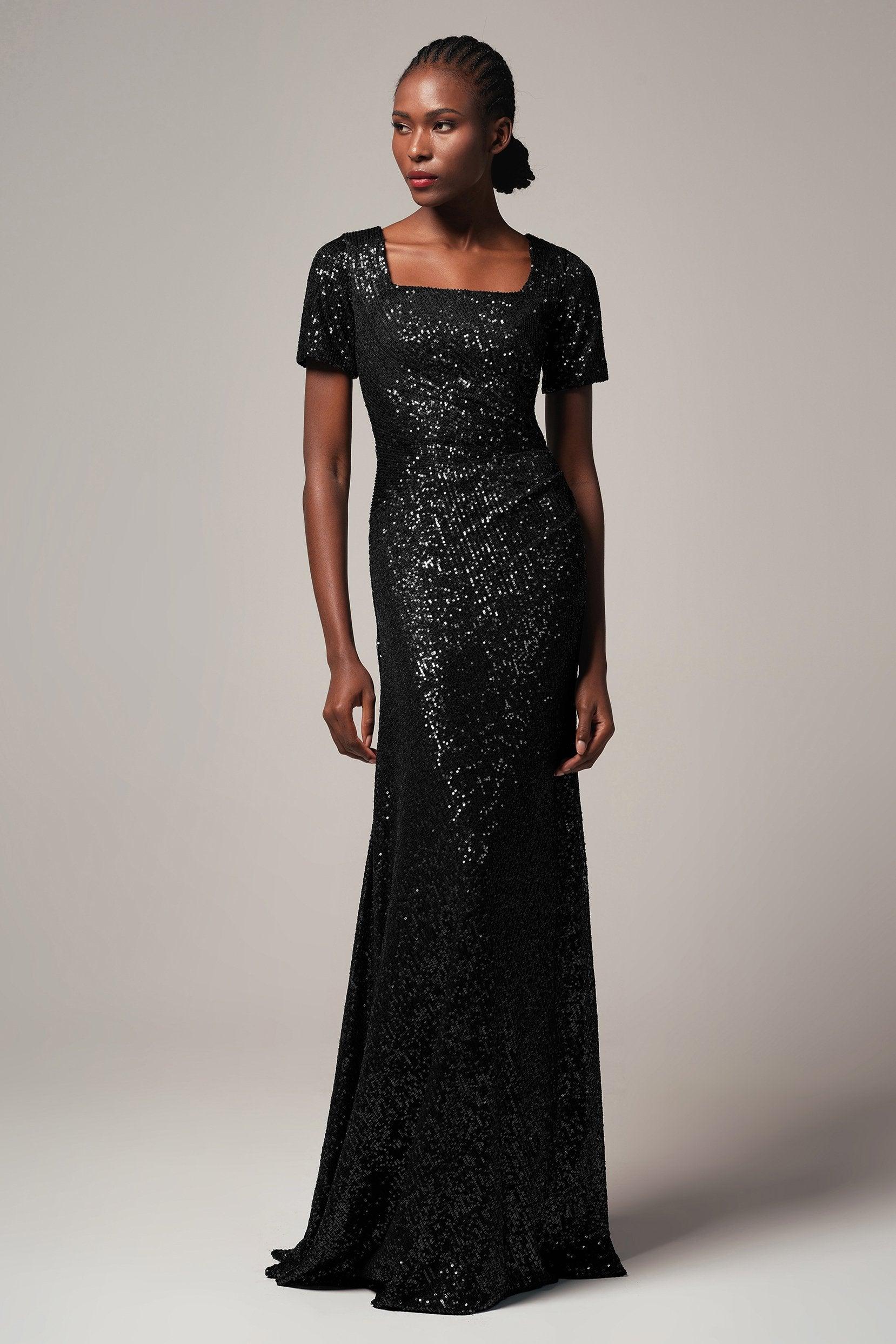Sheath-Column Floor Length Sequined Dress CB0409 - COCOMELODY