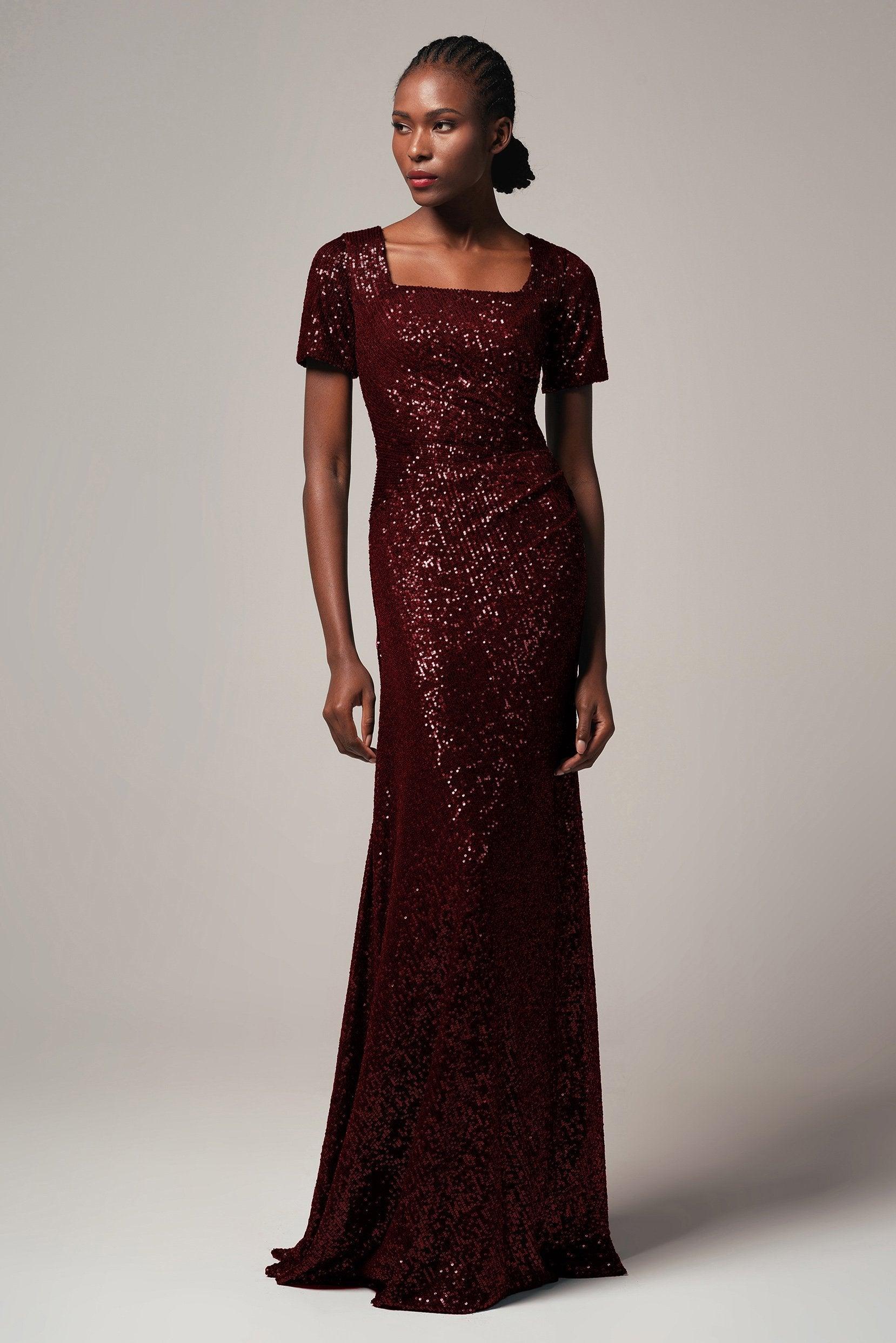 Sheath-Column Floor Length Sequined Dress CB0409 - COCOMELODY