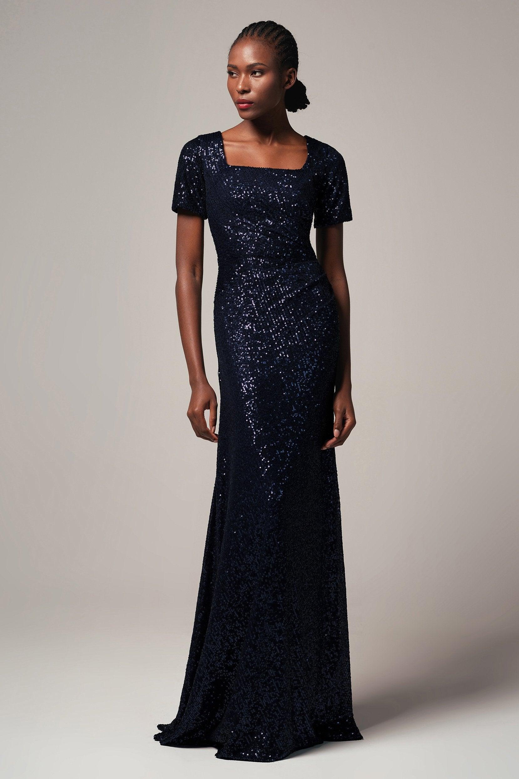 Sheath-Column Floor Length Sequined Dress CB0409 - COCOMELODY