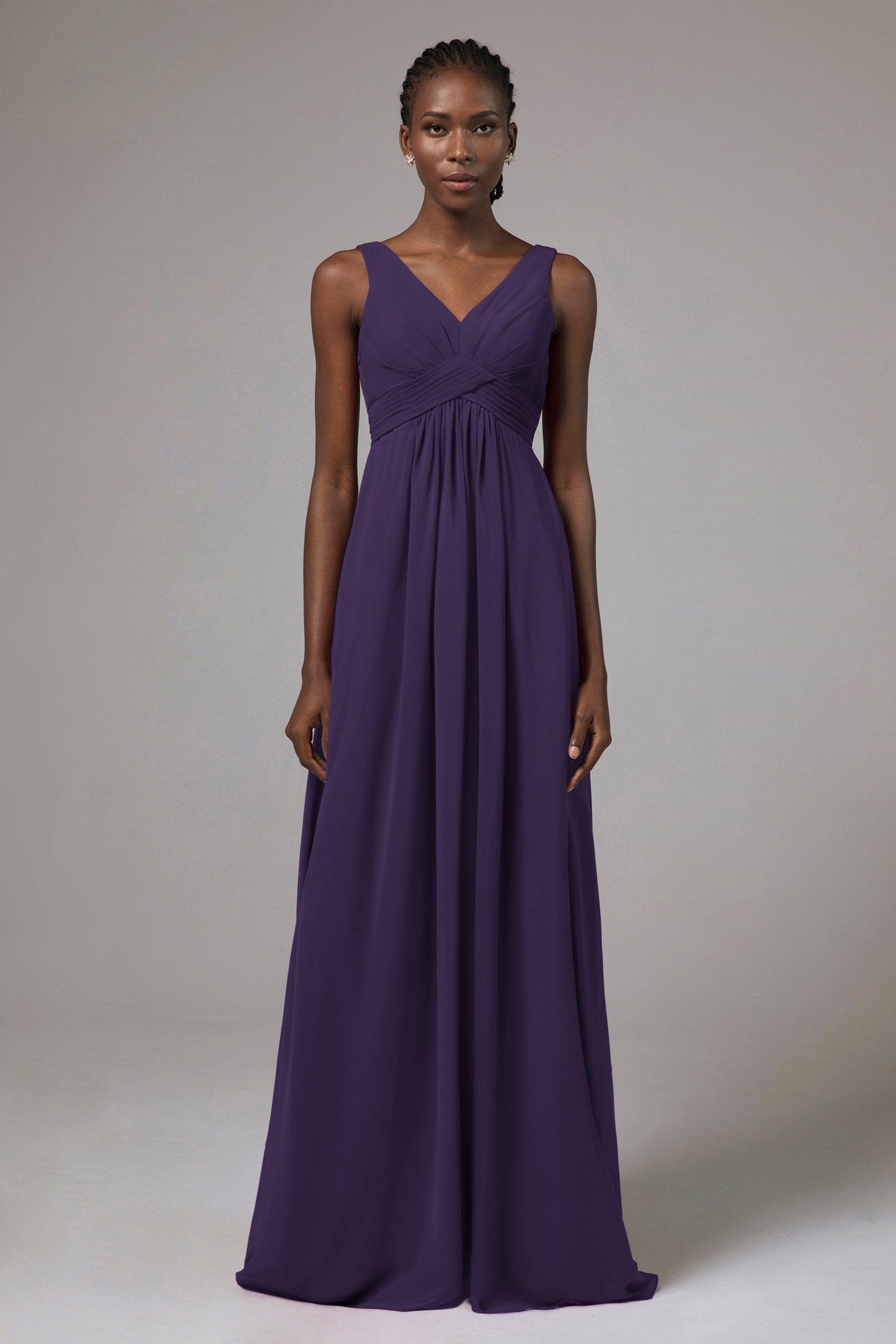 A-Line Floor Length Chiffon Bridesmaid Dress Formal Dresses CB0411 - COCOMELODY