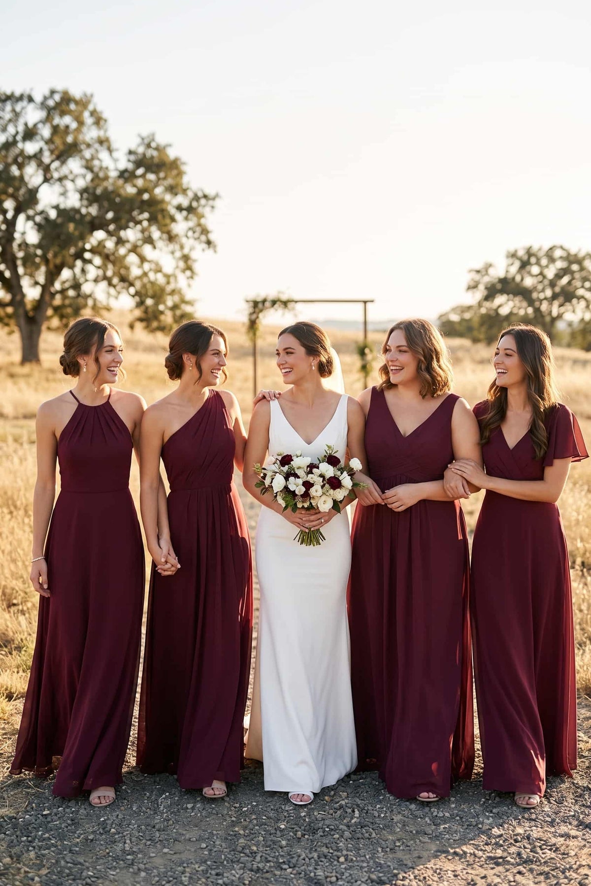 A-Line Floor Length Chiffon Bridesmaid Dress Formal Dresses CB0411 - Mauve - COCOMELODY