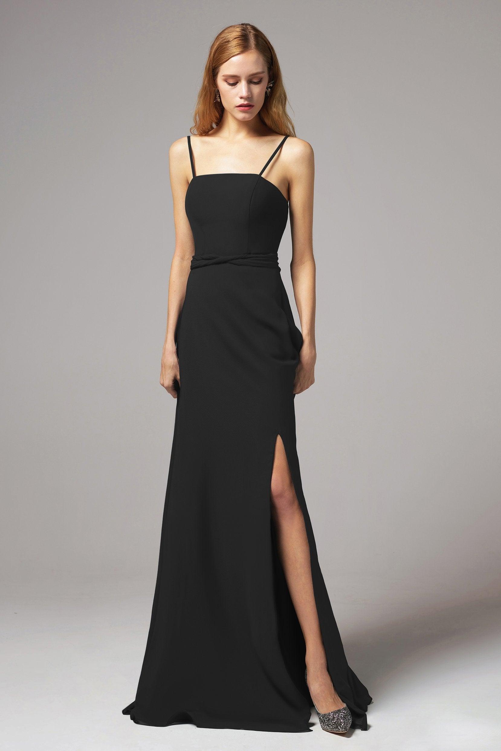 A-Line Floor Length Chiffon Bridesmaid Dress CB0414 - COCOMELODY