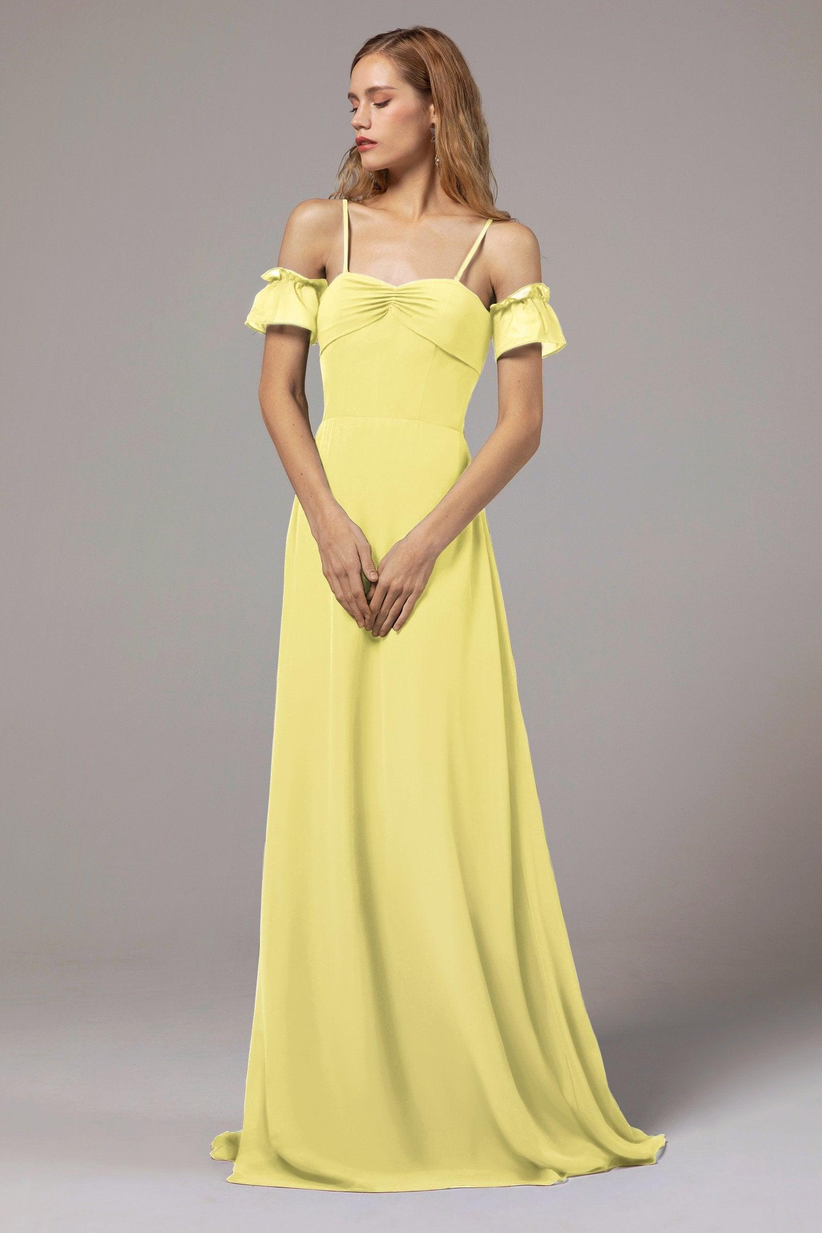 A-Line Floor Length Chiffon Bridesmaid Dress Formal Dresses CB0416 - COCOMELODY