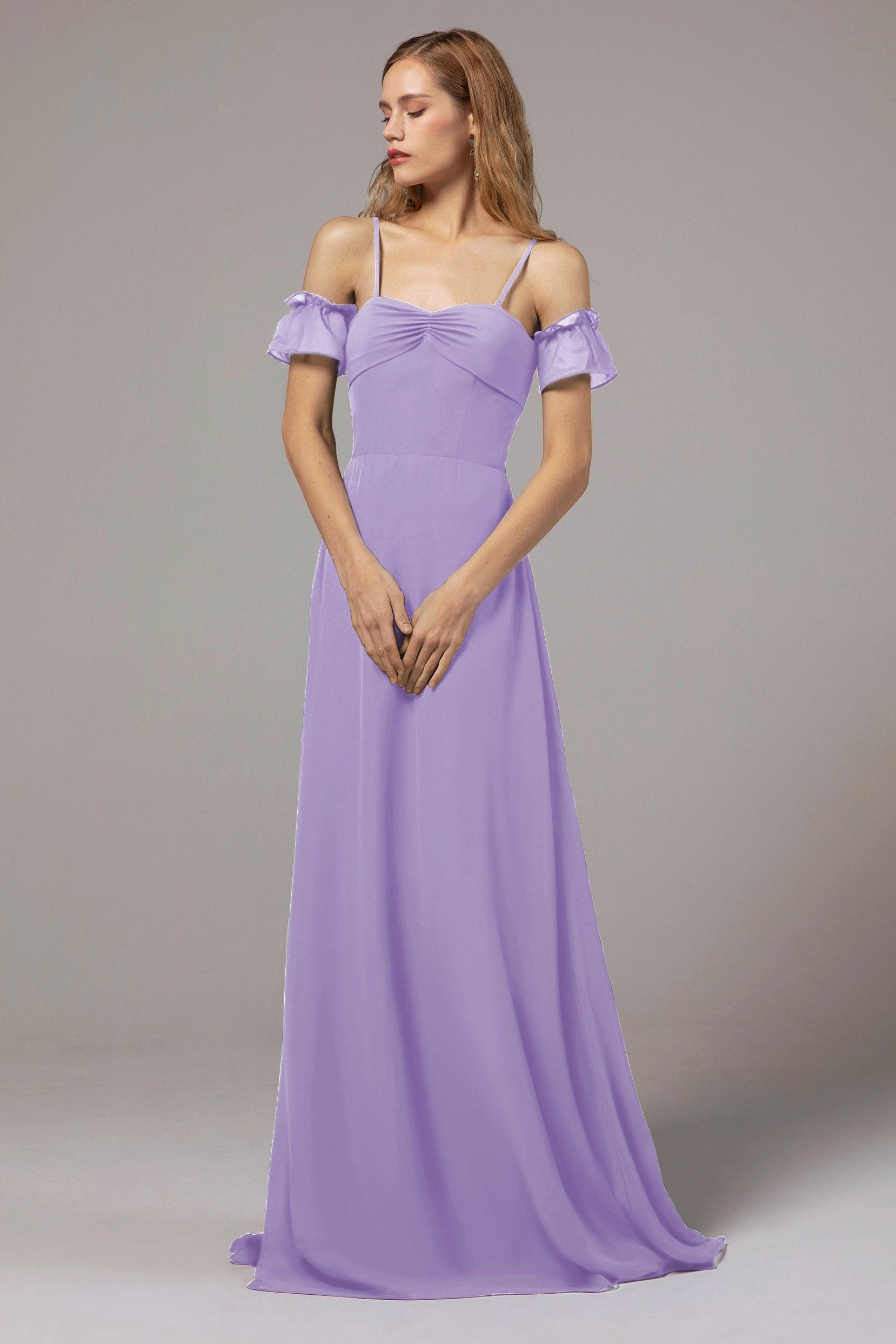A-Line Floor Length Chiffon Bridesmaid Dress Formal Dresses CB0416 - COCOMELODY