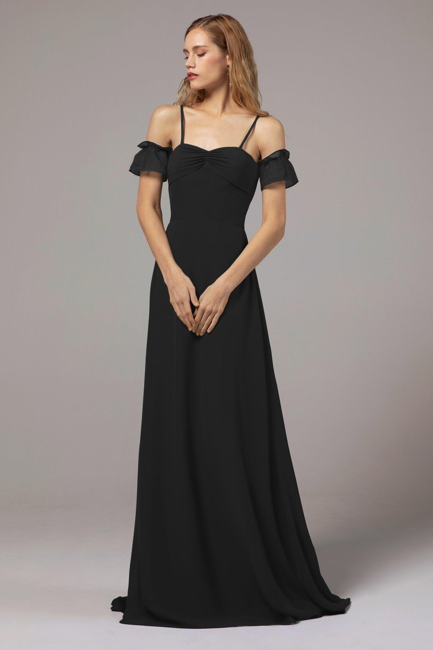 A-Line Floor Length Chiffon Bridesmaid Dress Formal Dresses CB0416 - COCOMELODY