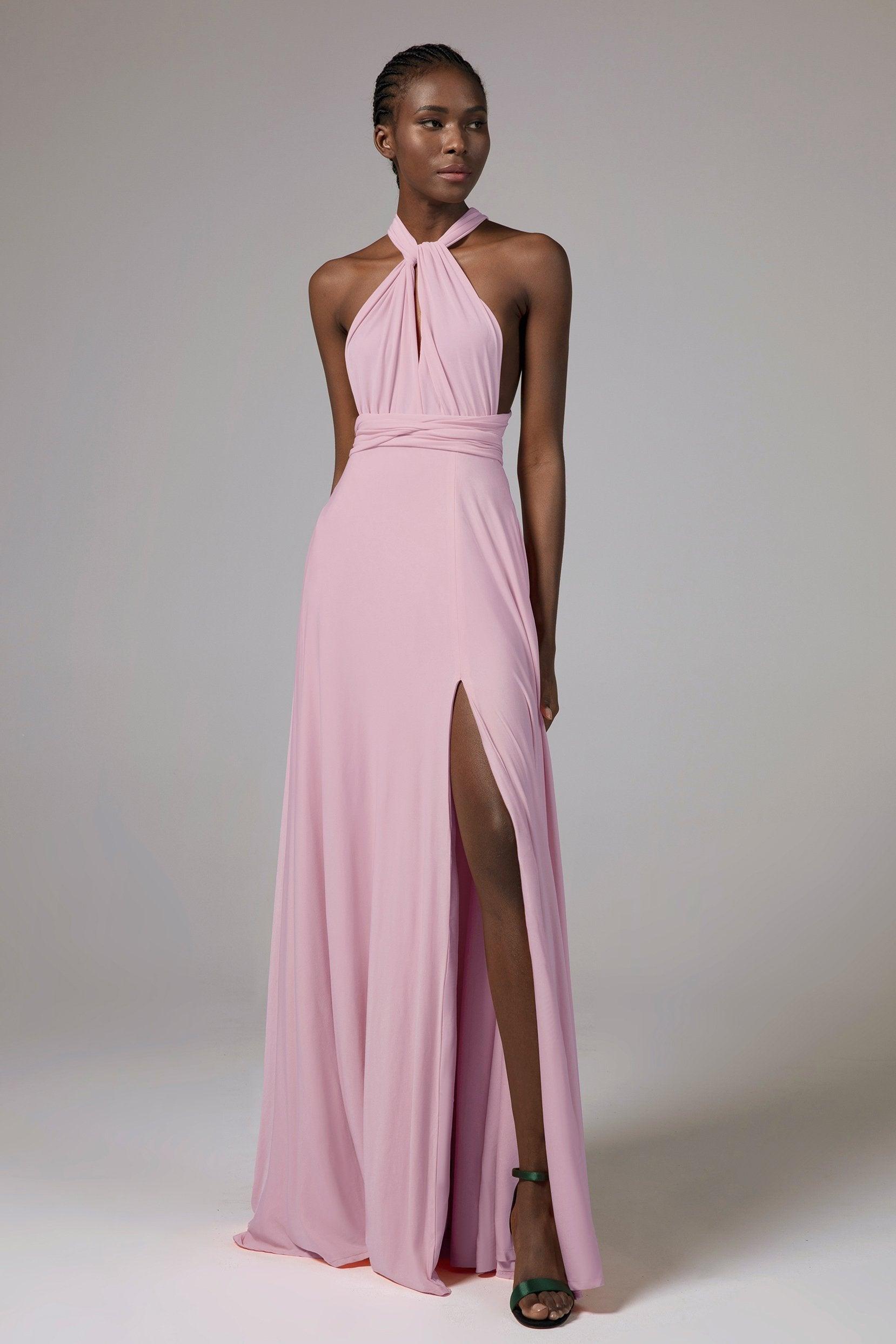 A-Line Floor Length Knitted Fabric Bridesmaid Dress Formal Dresses CB0420 - COCOMELODY