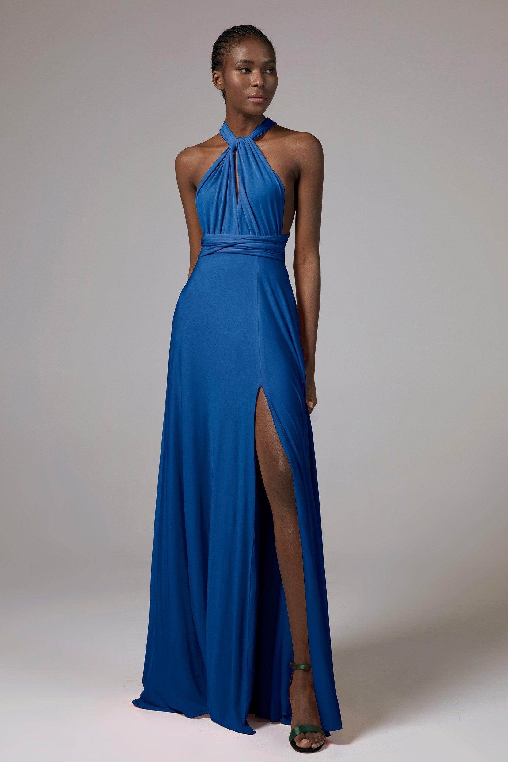 A-Line Floor Length Knitted Fabric Bridesmaid Dress Formal Dresses CB0420 - COCOMELODY