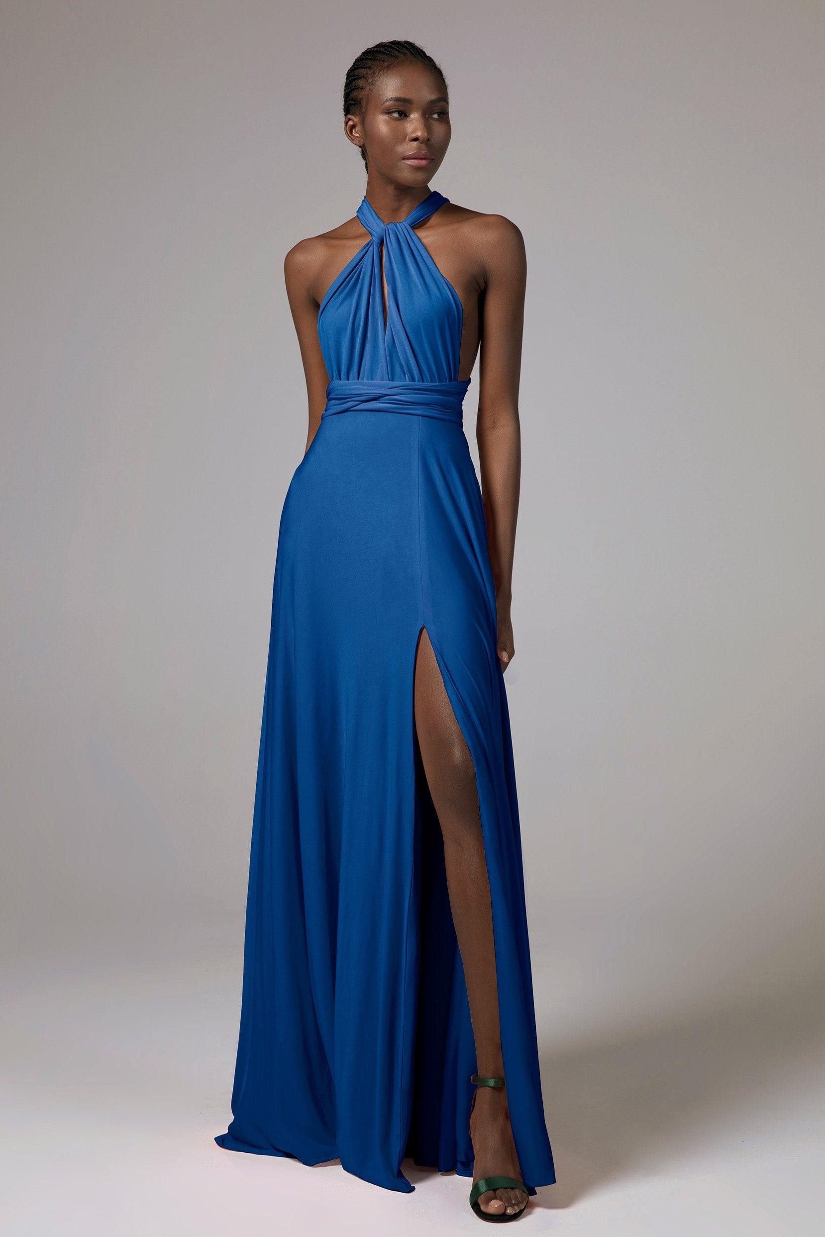 A-Line Floor Length Knitted Fabric Bridesmaid Dress Formal Dresses CB0420 - COCOMELODY