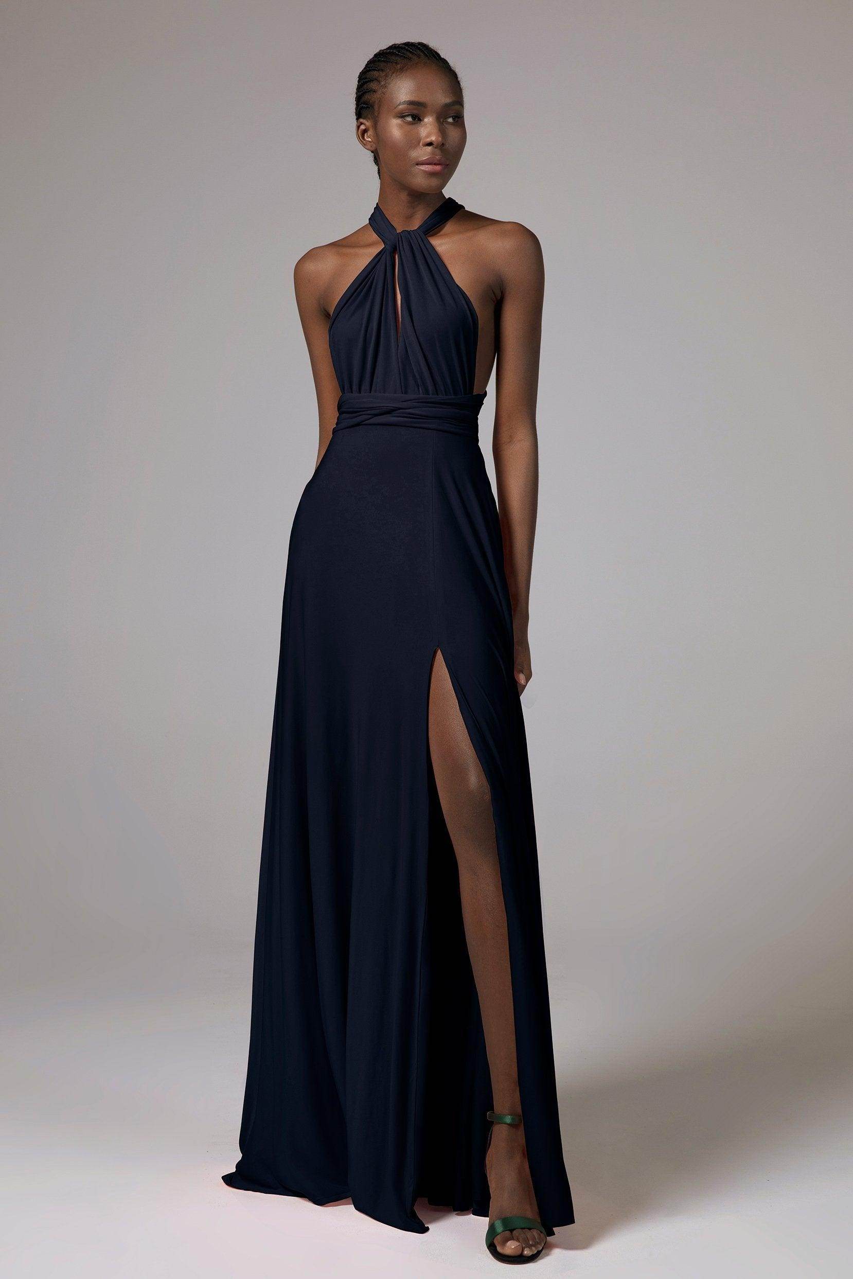 A-Line Floor Length Knitted Fabric Bridesmaid Dress Formal Dresses CB0420 - COCOMELODY