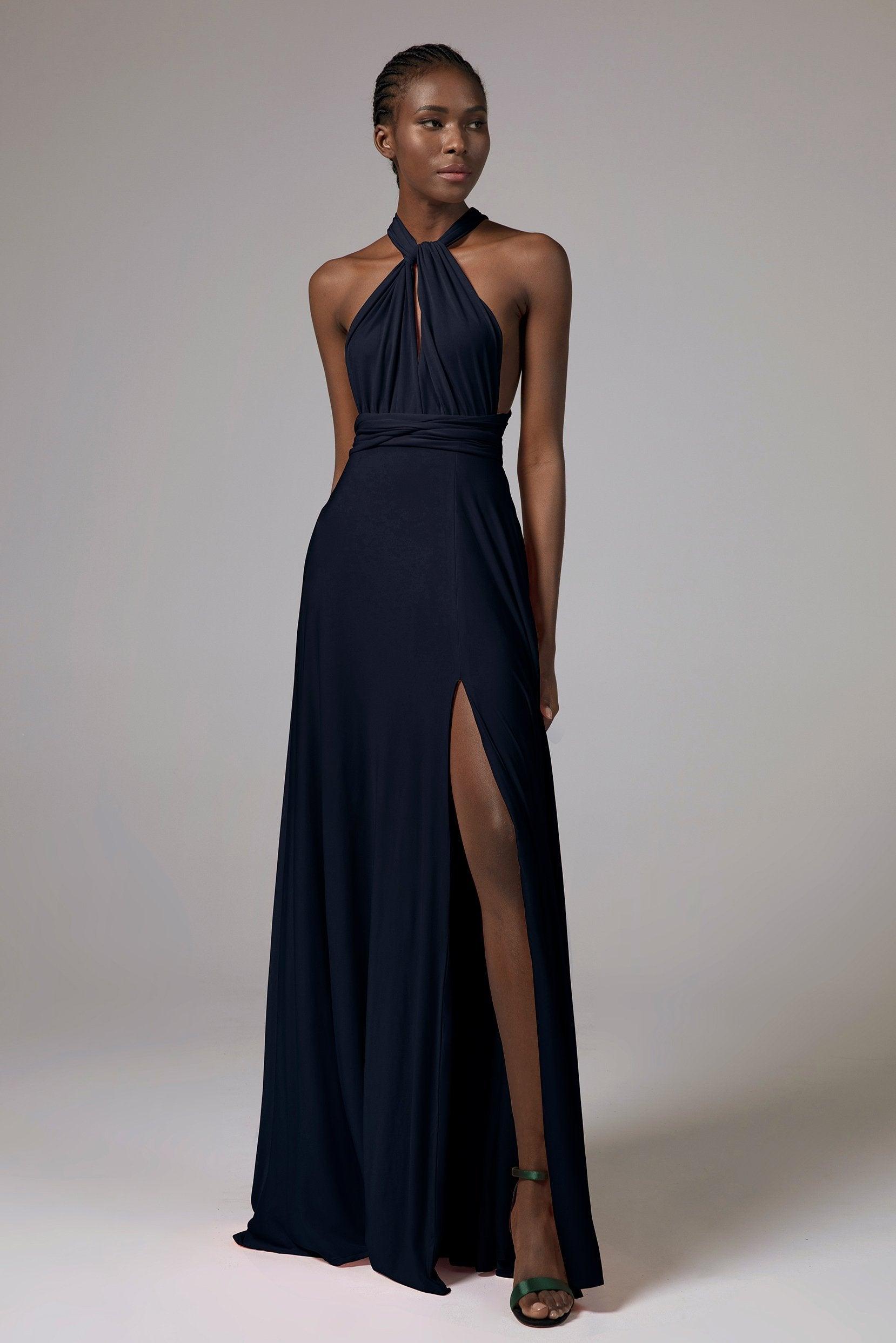 A-Line Floor Length Knitted Fabric Bridesmaid Dress Formal Dresses CB0420 - COCOMELODY