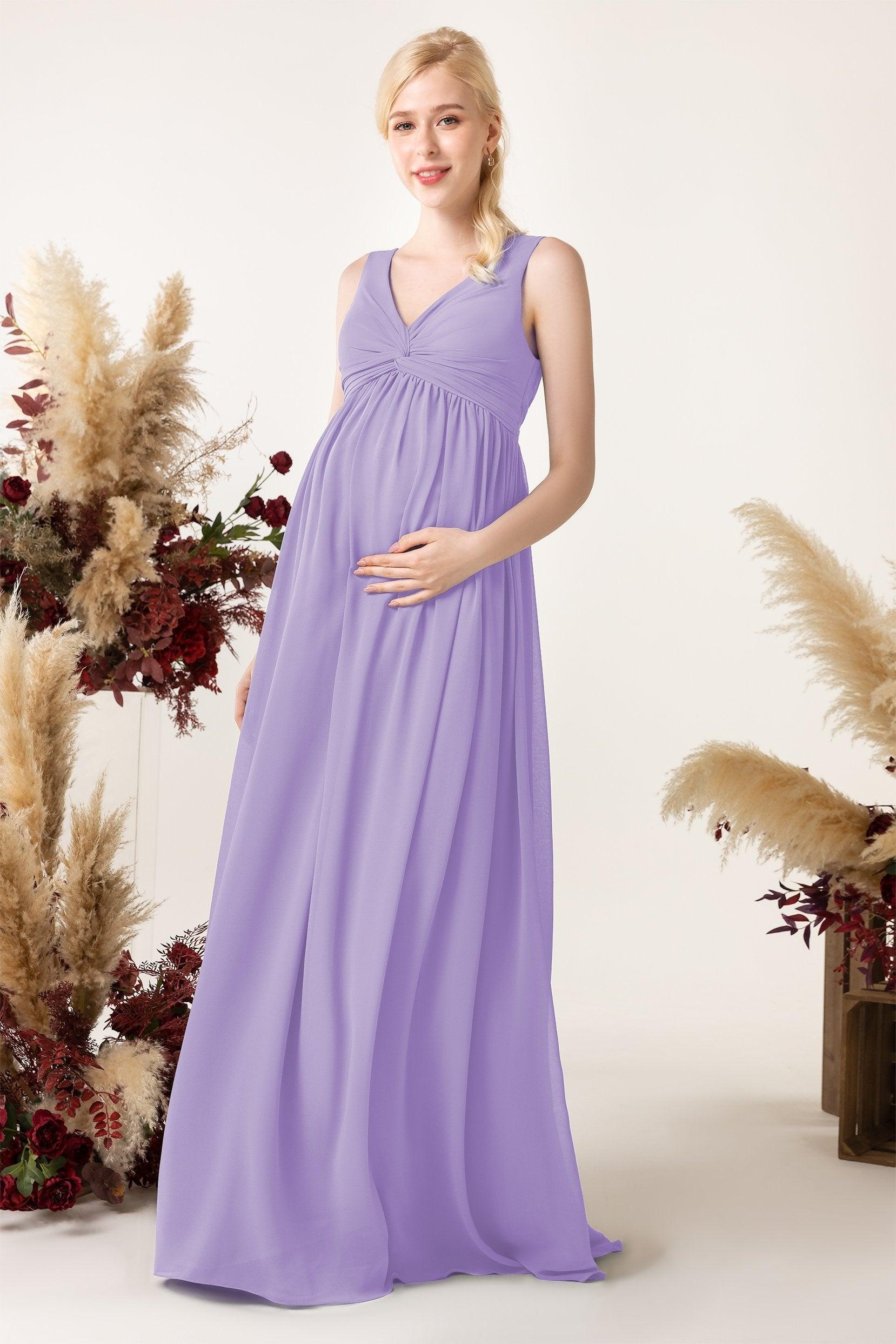 A-Line Sweep-Brush Train Chiffon Bridesmaid Dress CB0452M - COCOMELODY