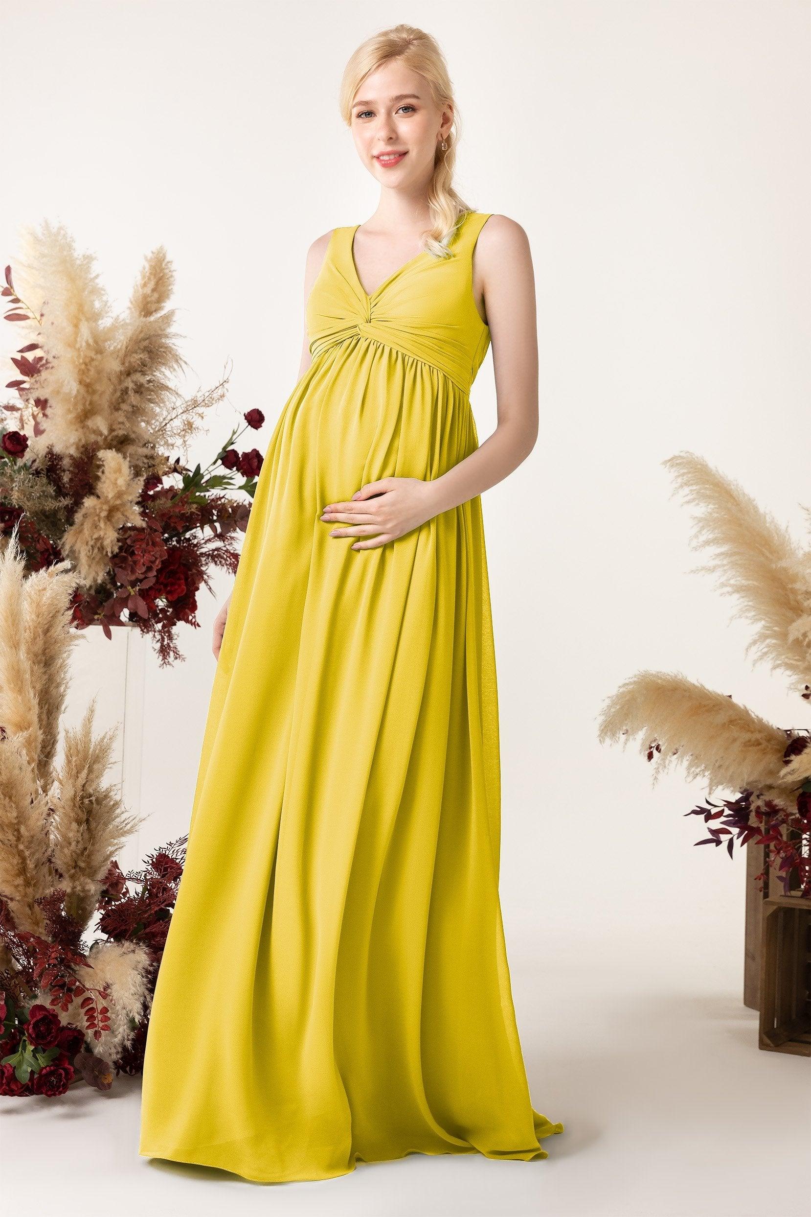 A-Line Sweep-Brush Train Chiffon Bridesmaid Dress CB0452M - COCOMELODY