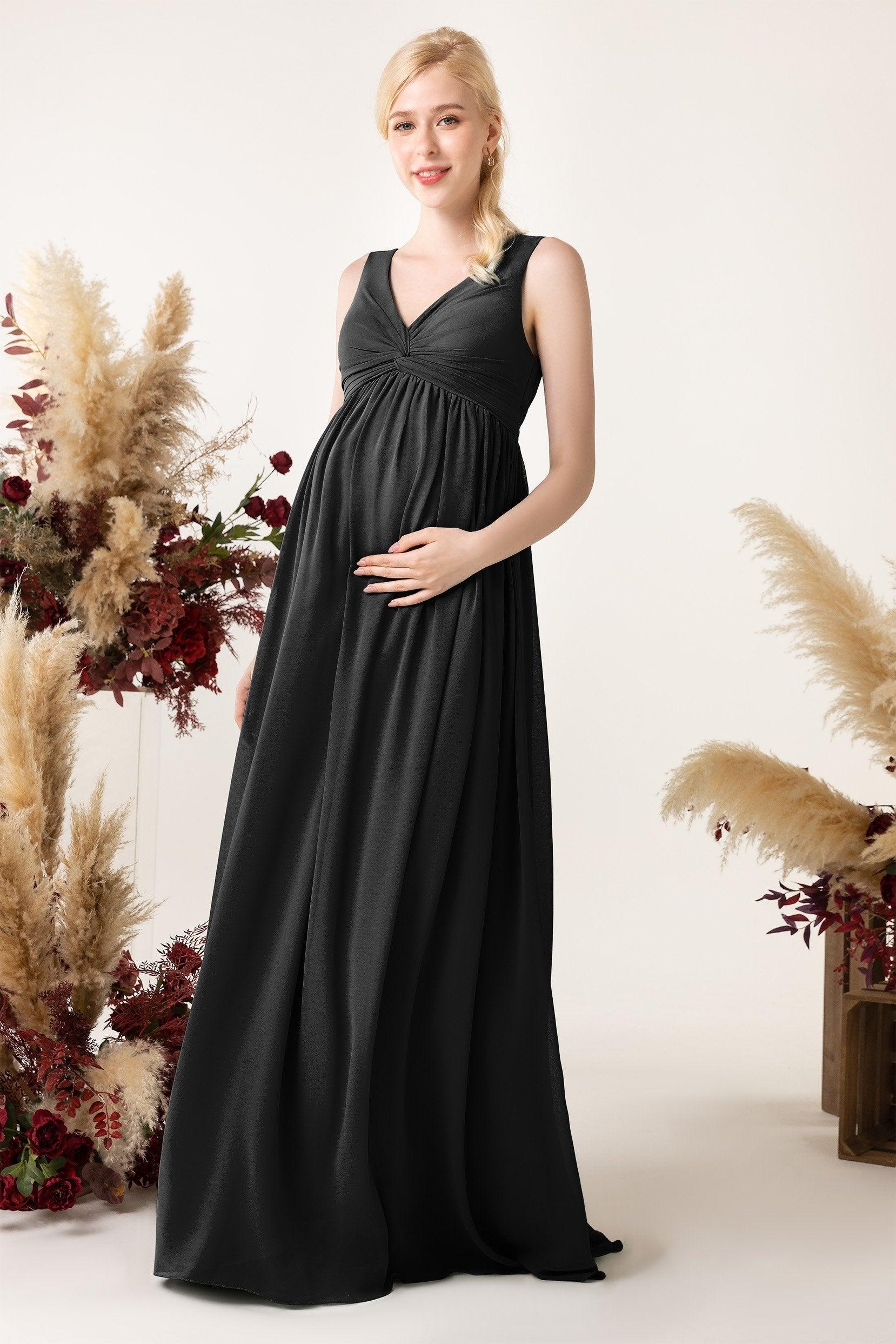 A-Line Sweep-Brush Train Chiffon Bridesmaid Dress CB0452M - COCOMELODY