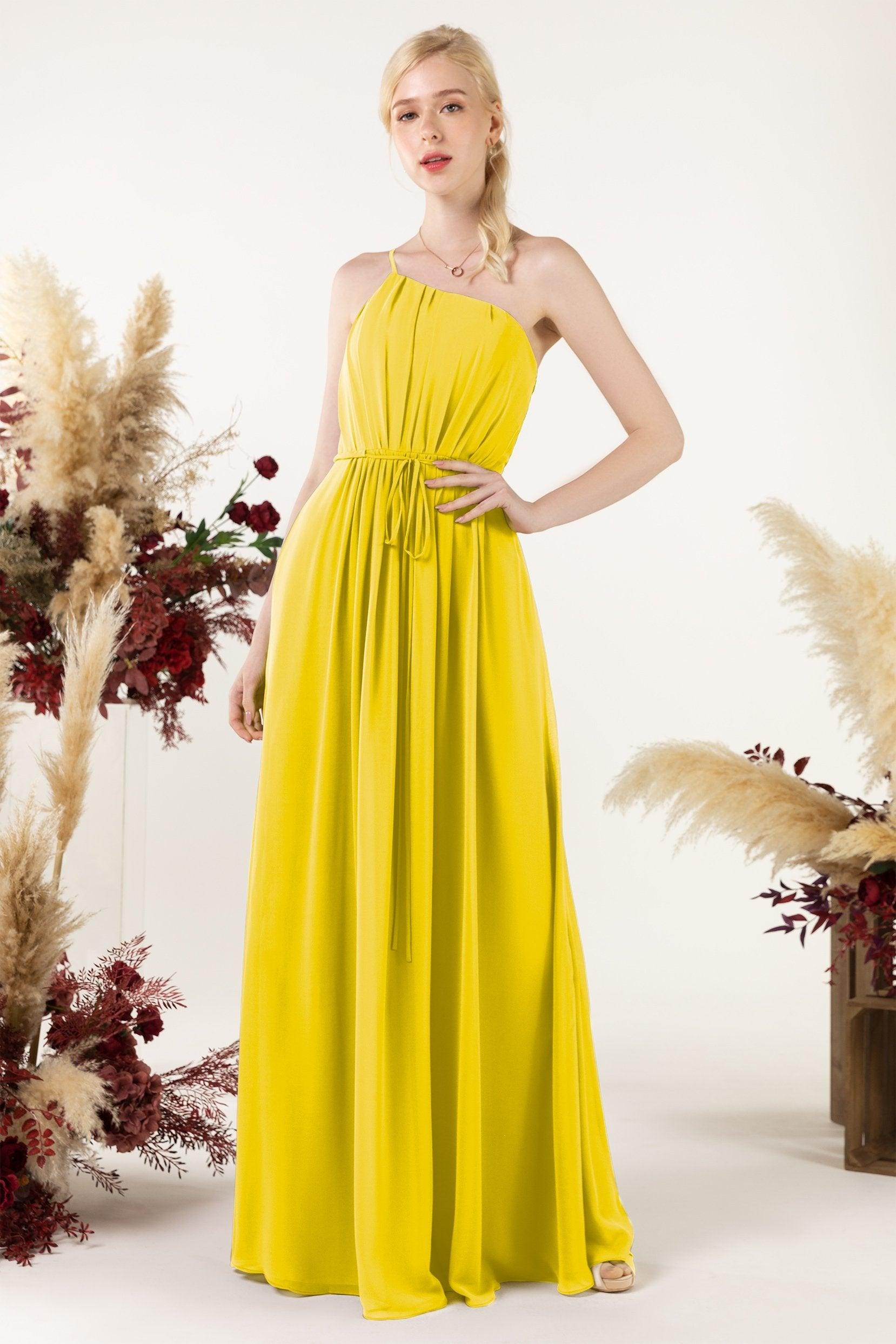 A-Line Floor Length Chiffon Bridesmaid Dress CB0462 - COCOMELODY