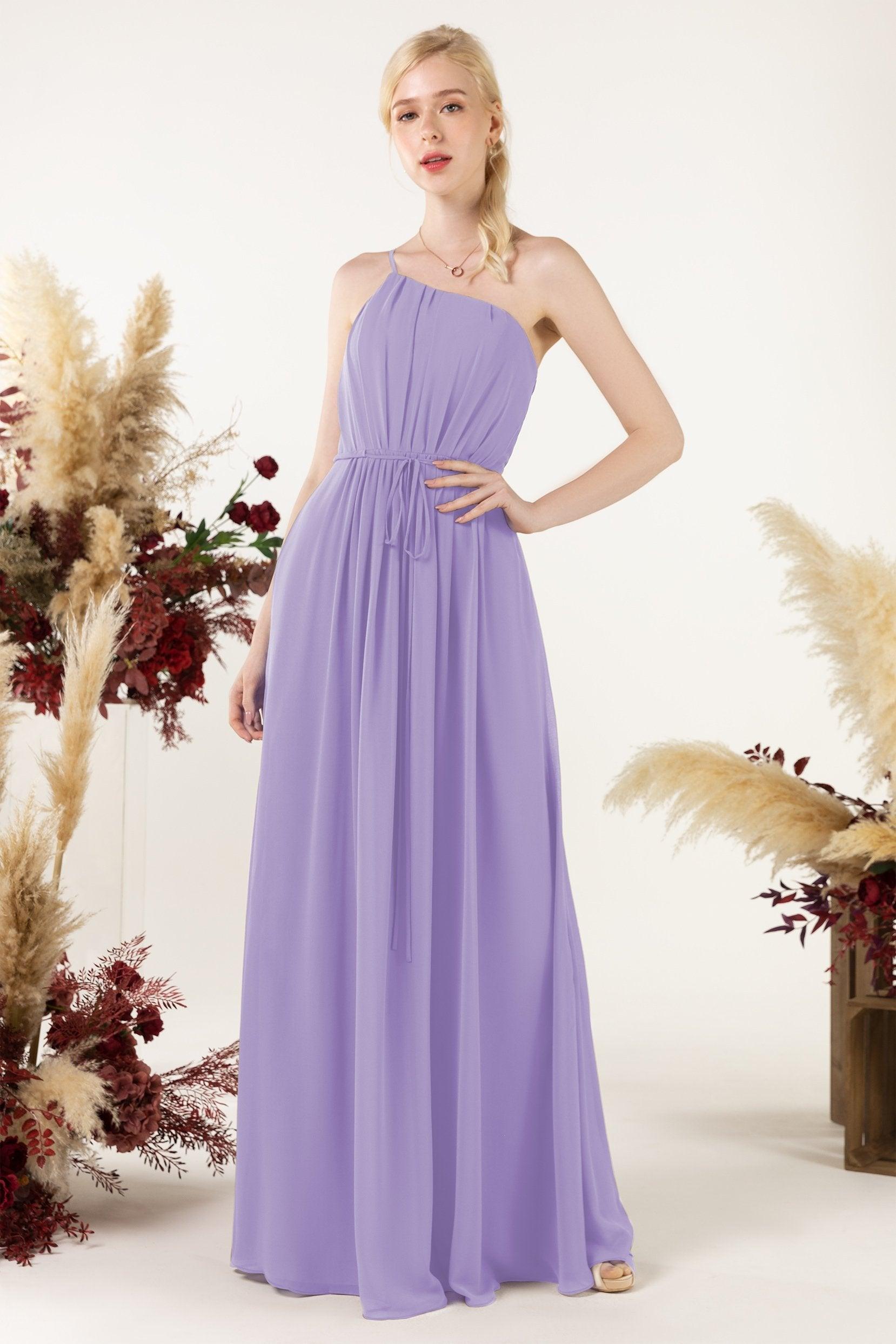 A-Line Floor Length Chiffon Bridesmaid Dress CB0462 - COCOMELODY