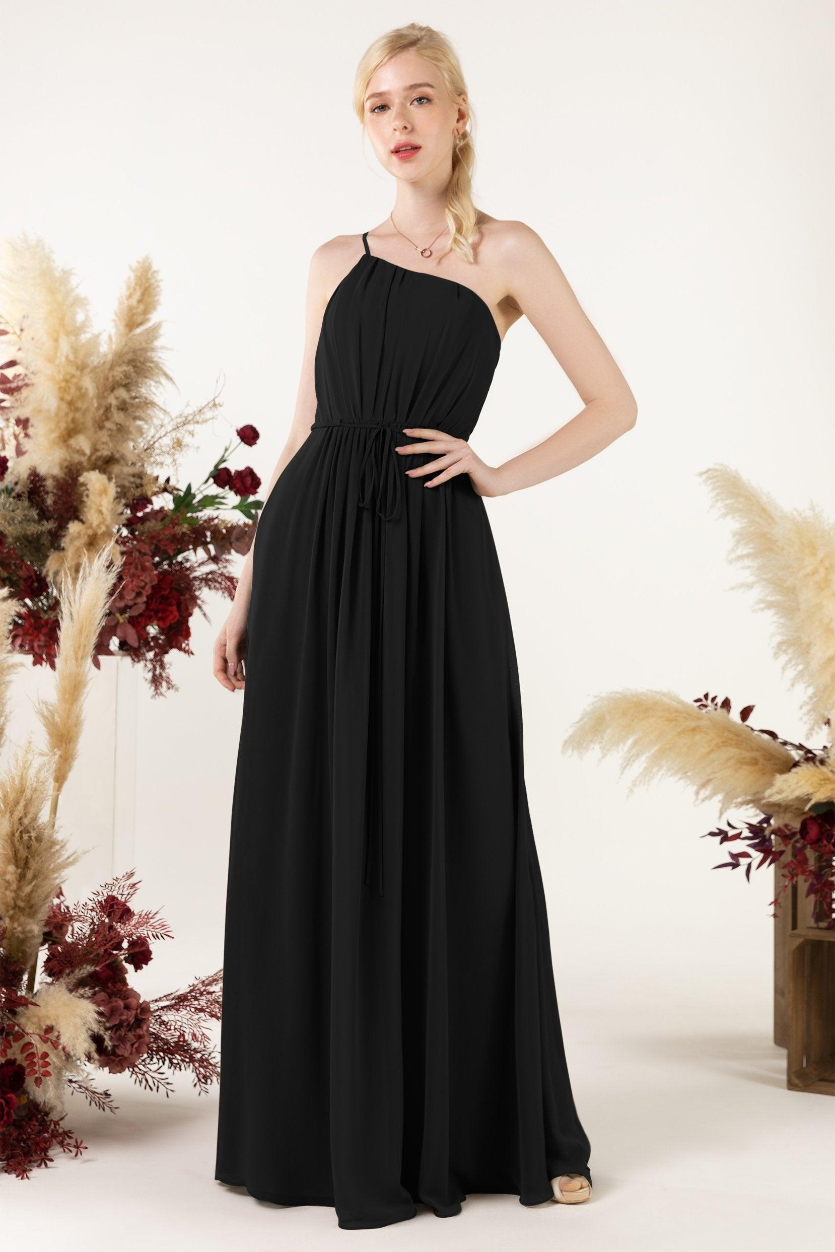 A-Line Floor Length Chiffon Bridesmaid Dress CB0462 - COCOMELODY
